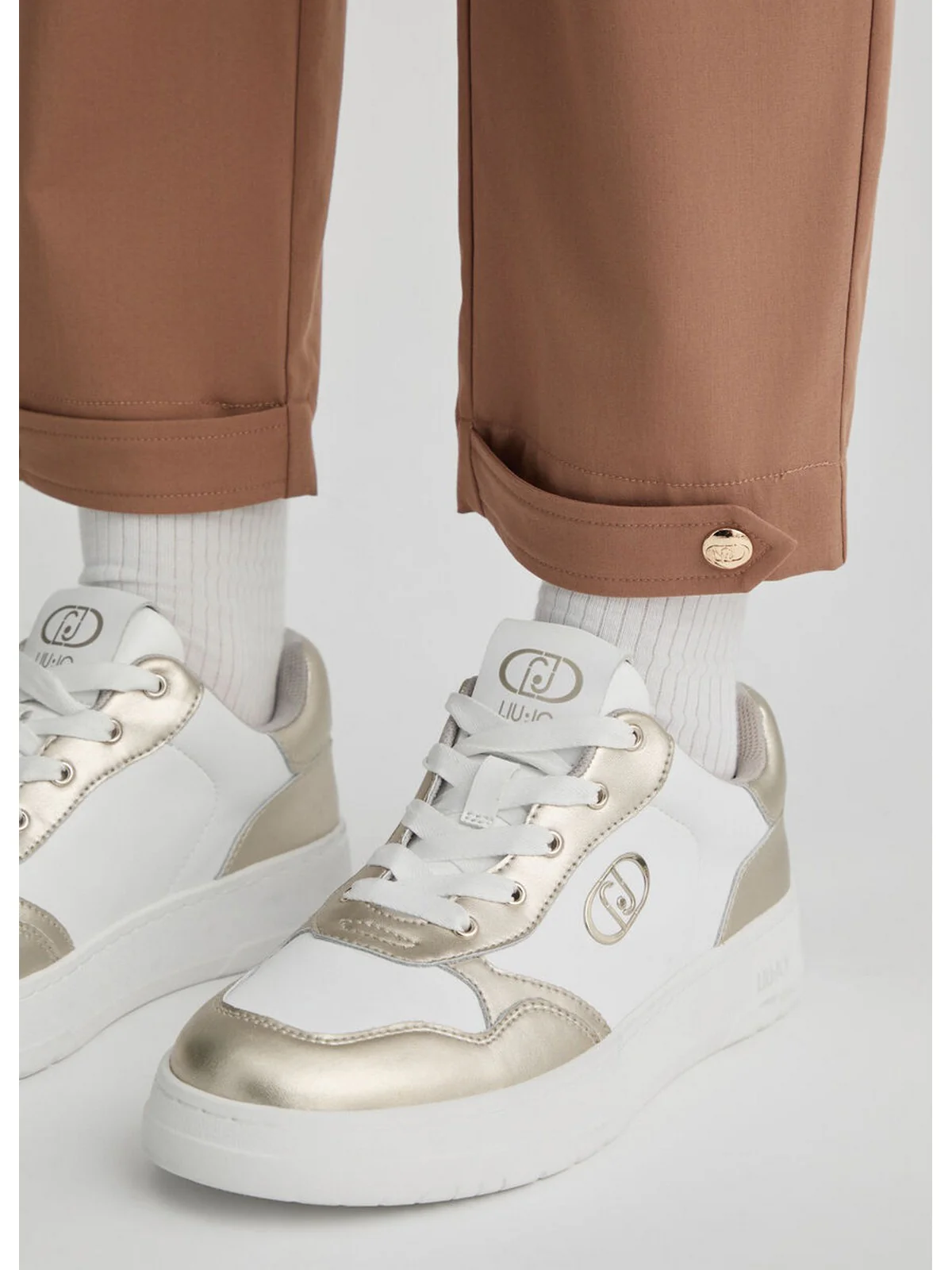 LIU JO SPORT Pantalone Donna  TA5144TS922 X0675 Nude brown - Image 3