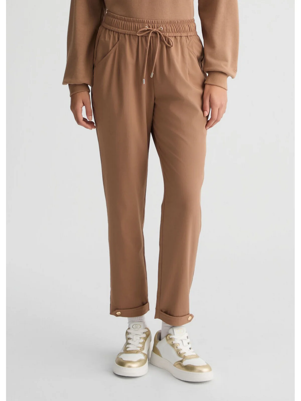 LIU JO SPORT Pantalone Donna  TA5144TS922 X0675 Nude brown - Image 7