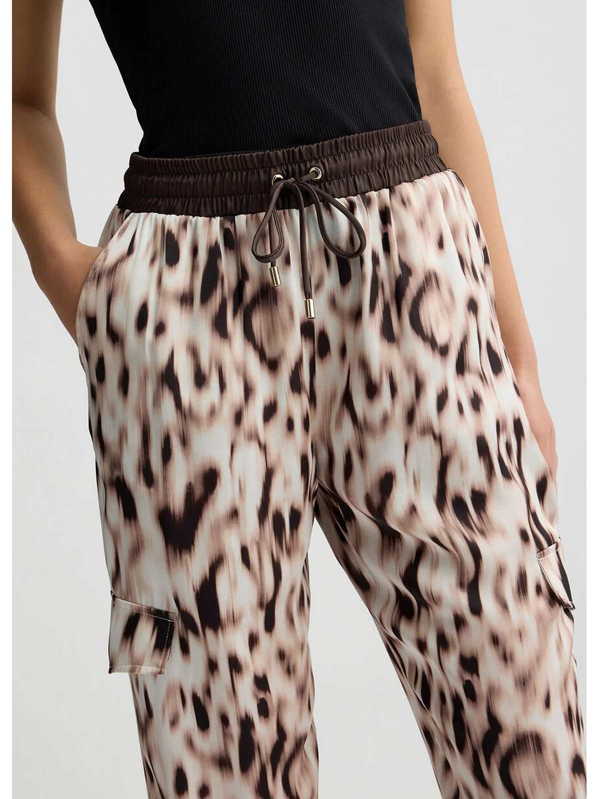 LIU JO SPORT Pantalone Donna TA5293TS964 M9064 Natural beige/moro - Image 5