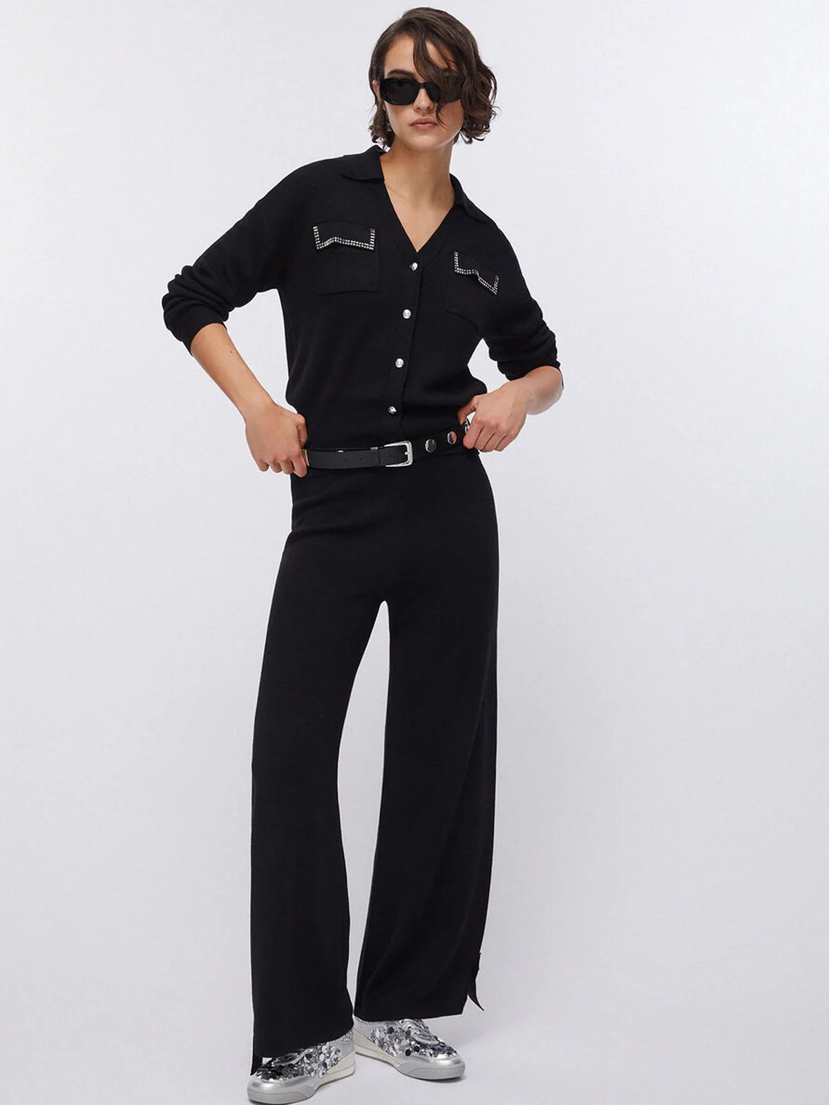 LIU JO SPORT Pantalone Donna TA6047MS59L 22222 Nero - Image 2