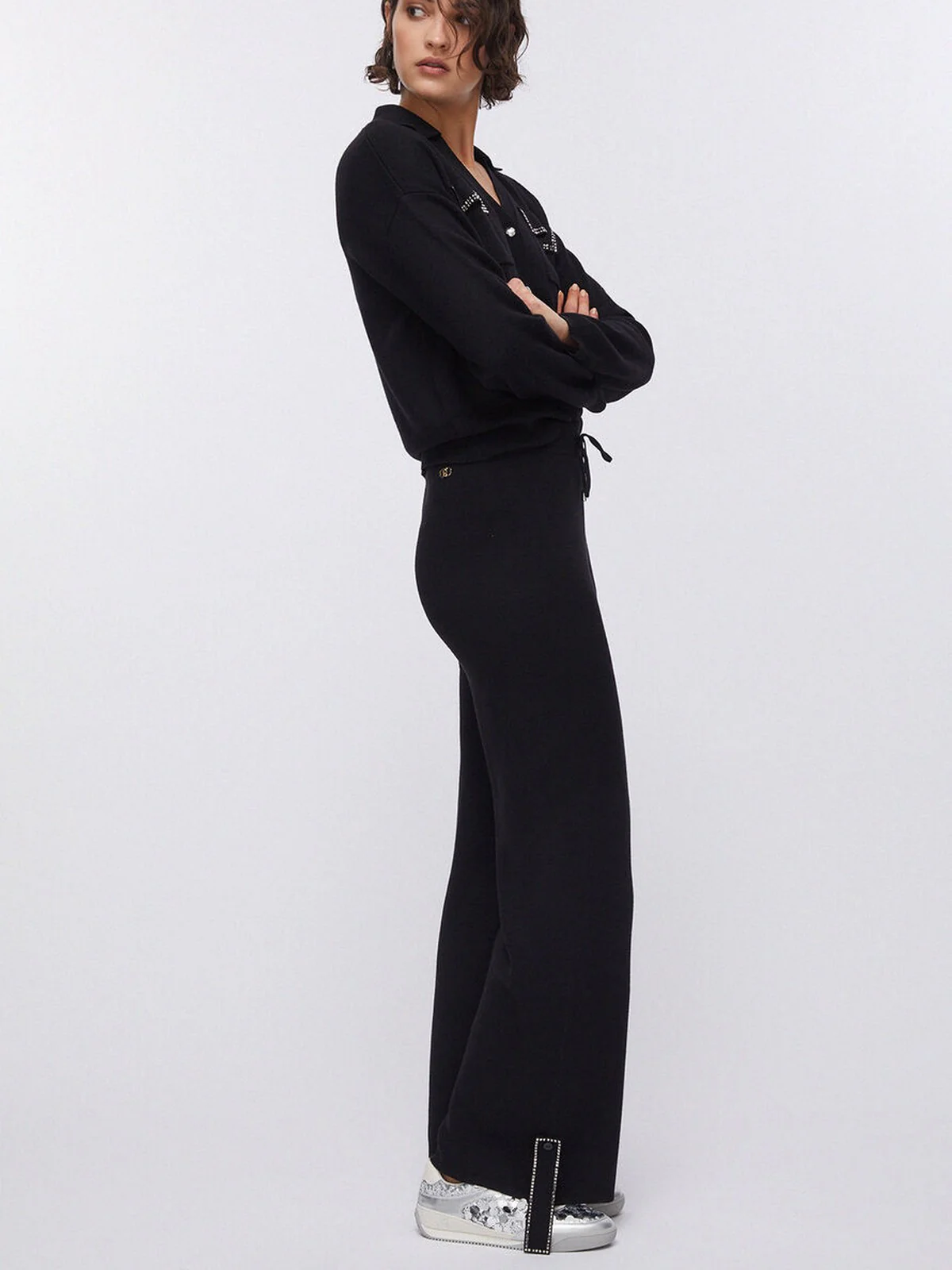 LIU JO SPORT Pantalone Donna TA6047MS59L 22222 Nero - Image 4