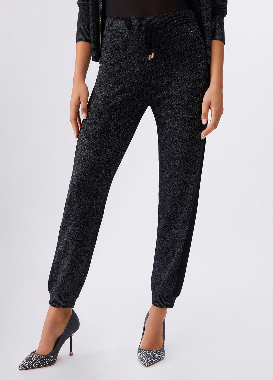 LIU JO SPORT Pantalone Donna  TA6246MS49I 04858 Nero lux - Image 3
