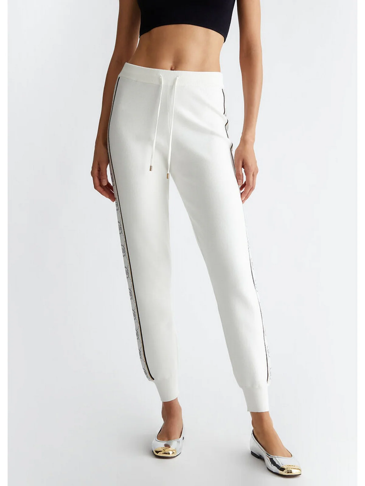 LIU JO SPORT Pantalone Donna  TF4226MS63L A4280 Bianco - Image 5