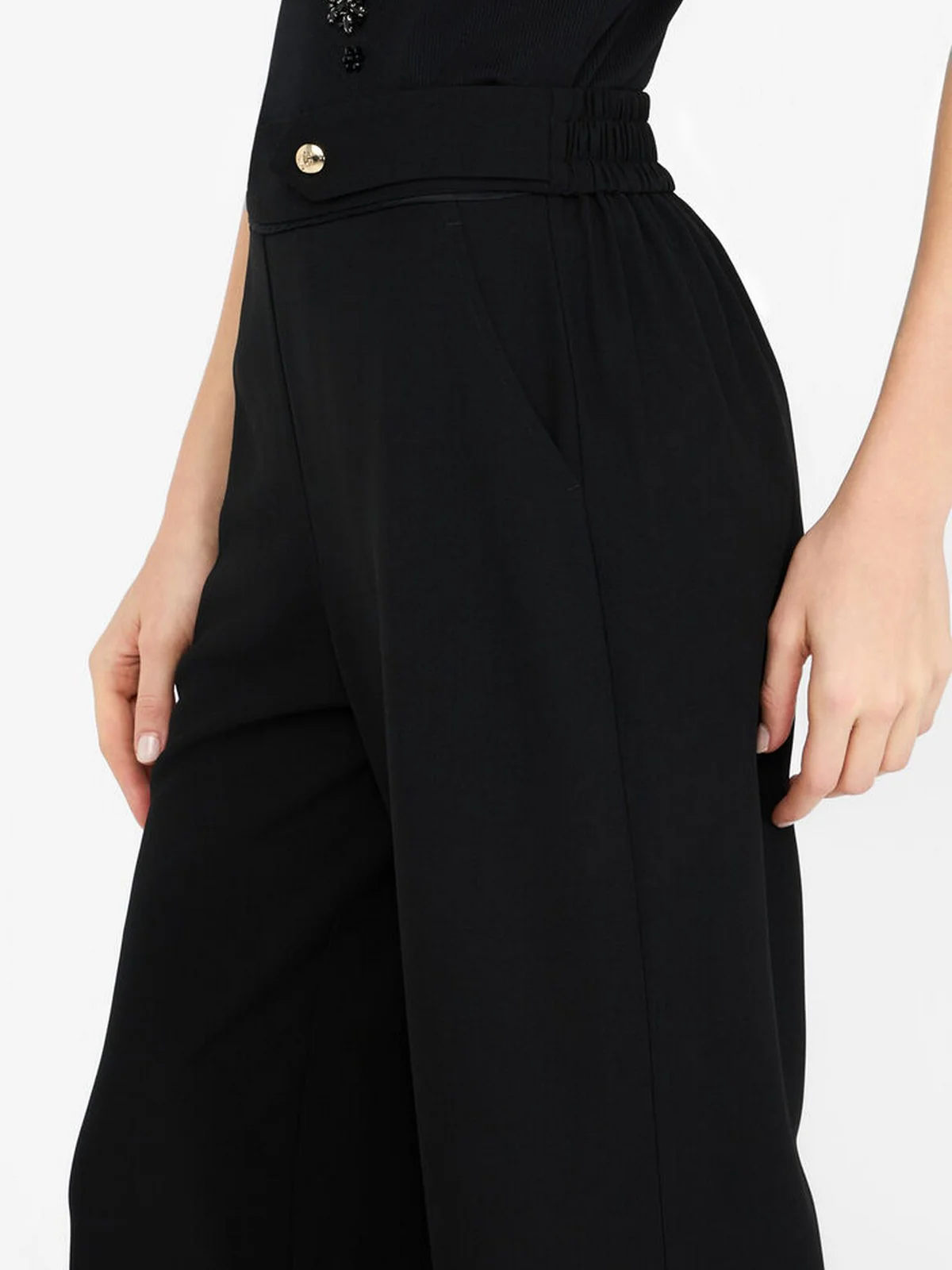 LIU JO SPORT Pantalone Donna TF5265TS423 22222 Nero - Image 4