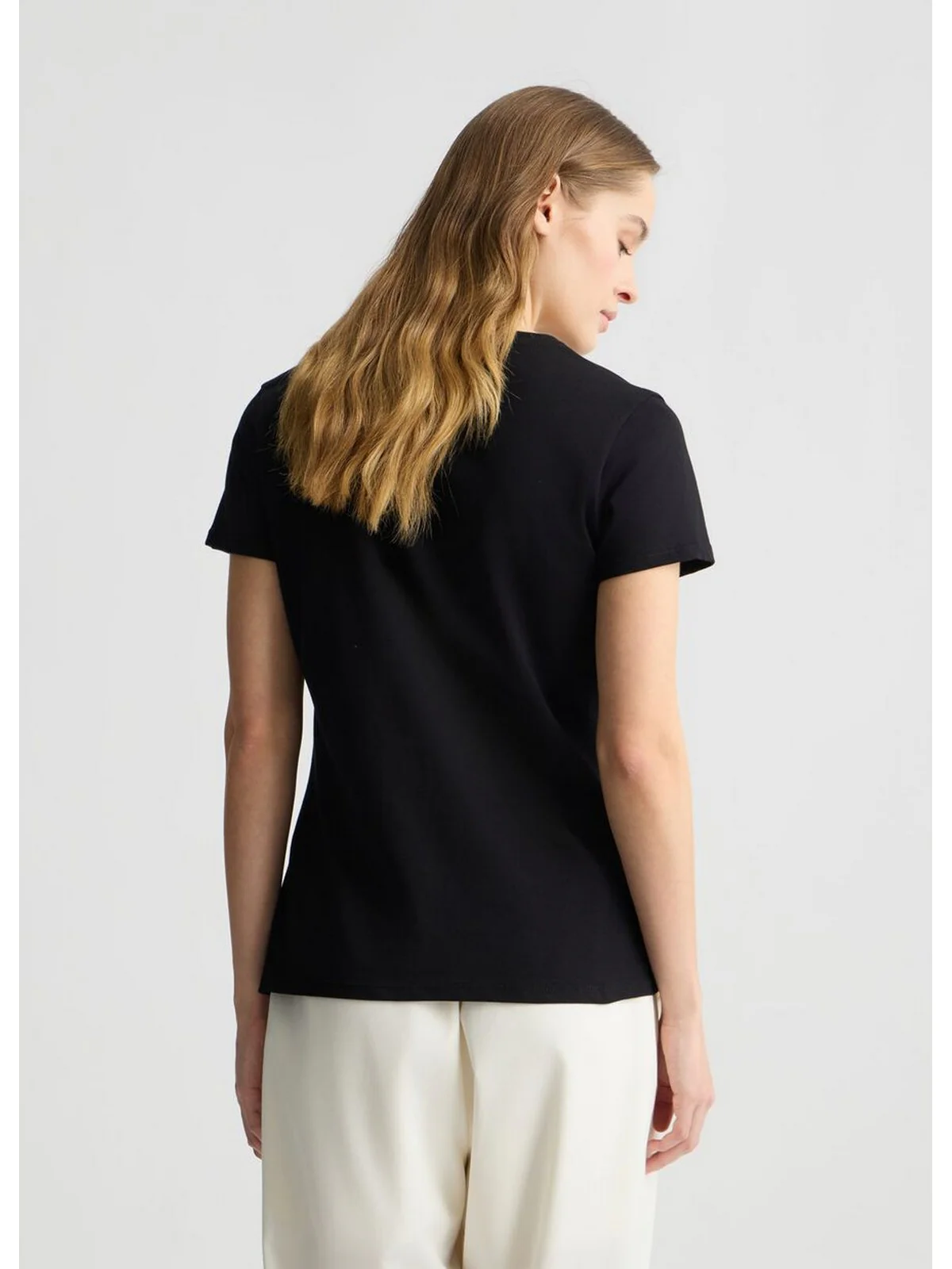 LIU JO SPORT T-shirt Donna  TA5179J6040 M9178 Nero LJ circle - Image 6