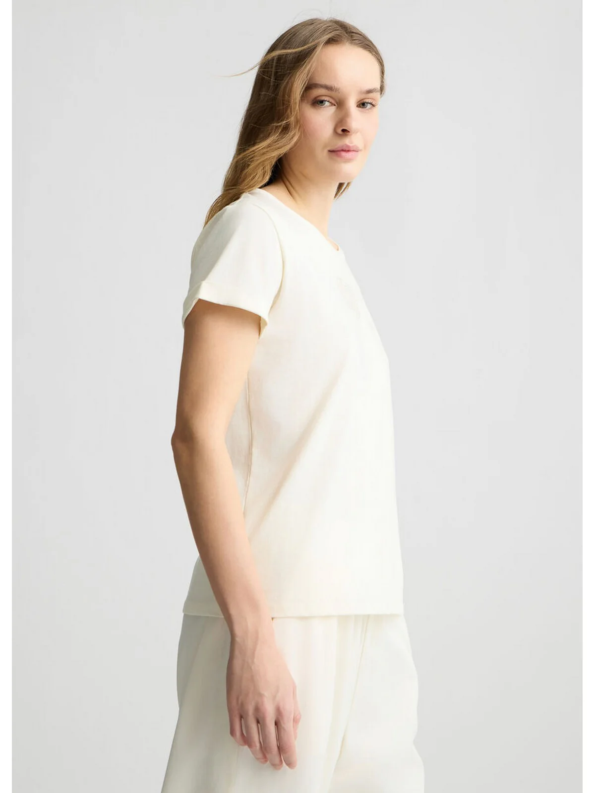 LIU JO SPORT T-shirt Donna  TA5180JS923 M9248 White m.LJ holed - Image 4