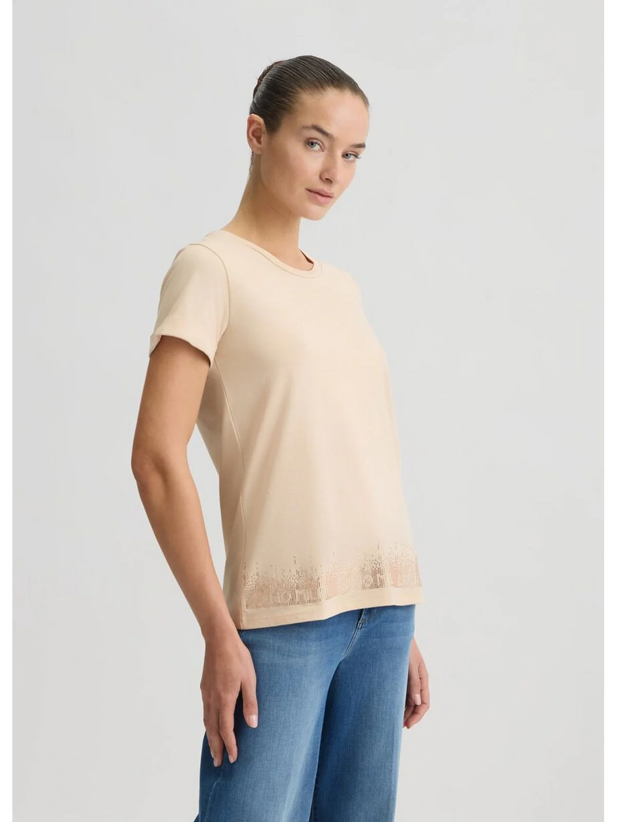 LIU JO SPORT T-shirt Donna  TA5180JS923 M9250 Natural b.LiuJo edge - Image 4