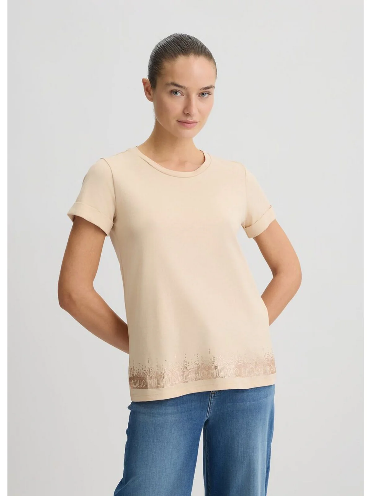 LIU JO SPORT T-shirt Donna  TA5180JS923 M9250 Natural b.LiuJo edge - Image 7