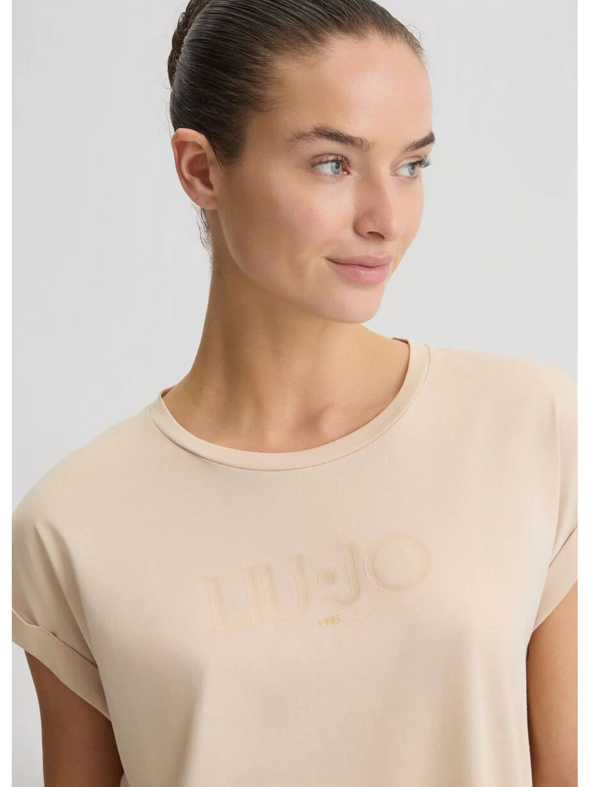 LIU JO SPORT T-shirt Donna  TA5181JS003 M9181 Natural beige LiuJo - Image 5