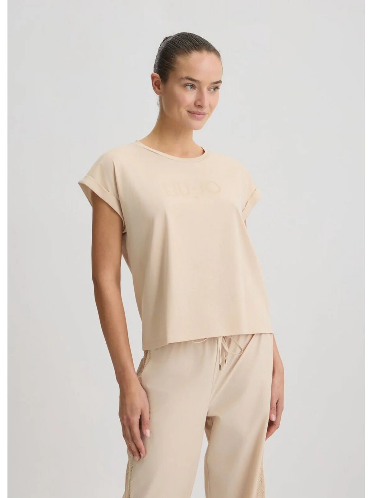LIU JO SPORT T-shirt Donna  TA5181JS003 M9181 Natural beige LiuJo - Image 7