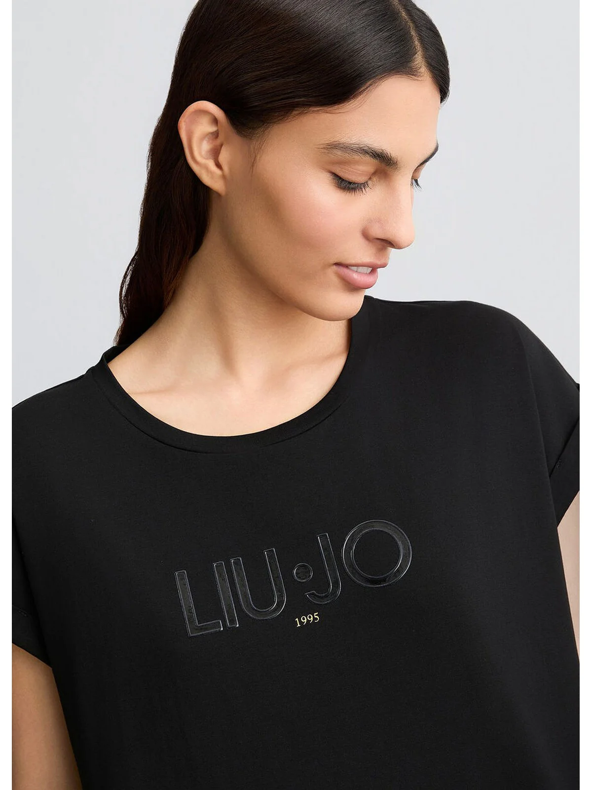 LIU JO SPORT T-shirt Donna  TA5181JS003 W9415 NERO/LIUJO - Image 5