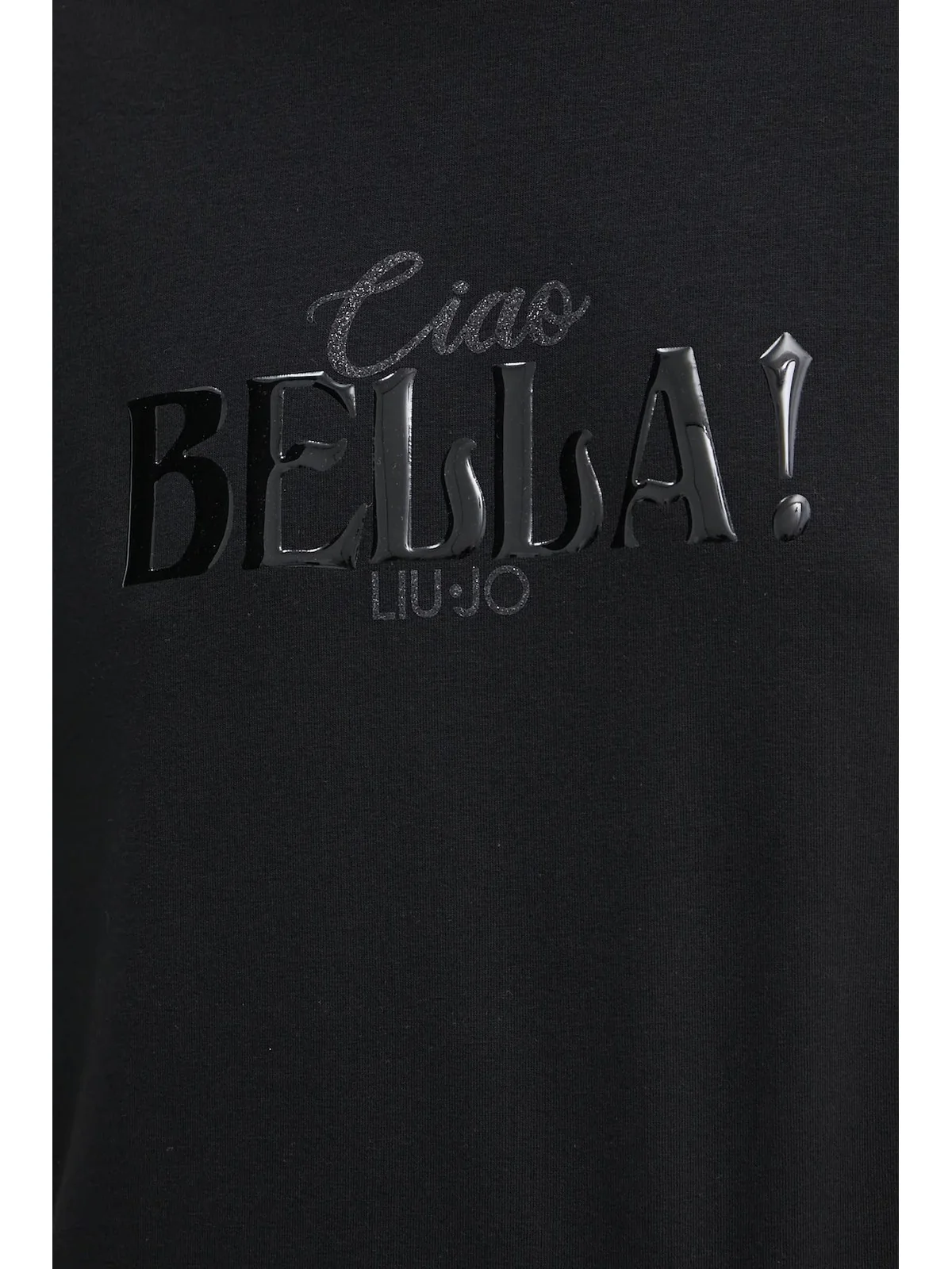 LIU JO SPORT T-shirt Donna  TA5214JS003 M9125 Nero ciao bella - Image 4