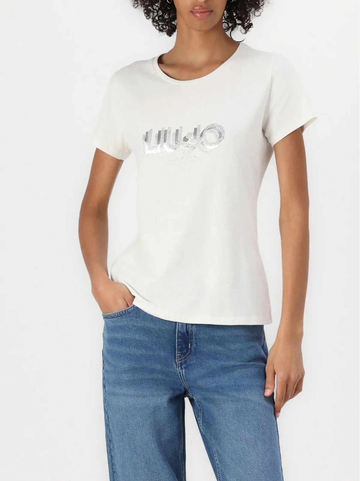 LIU JO SPORT T-shirt Donna  TA5214JS003 M9136 White milk/LiuJo - Image 2
