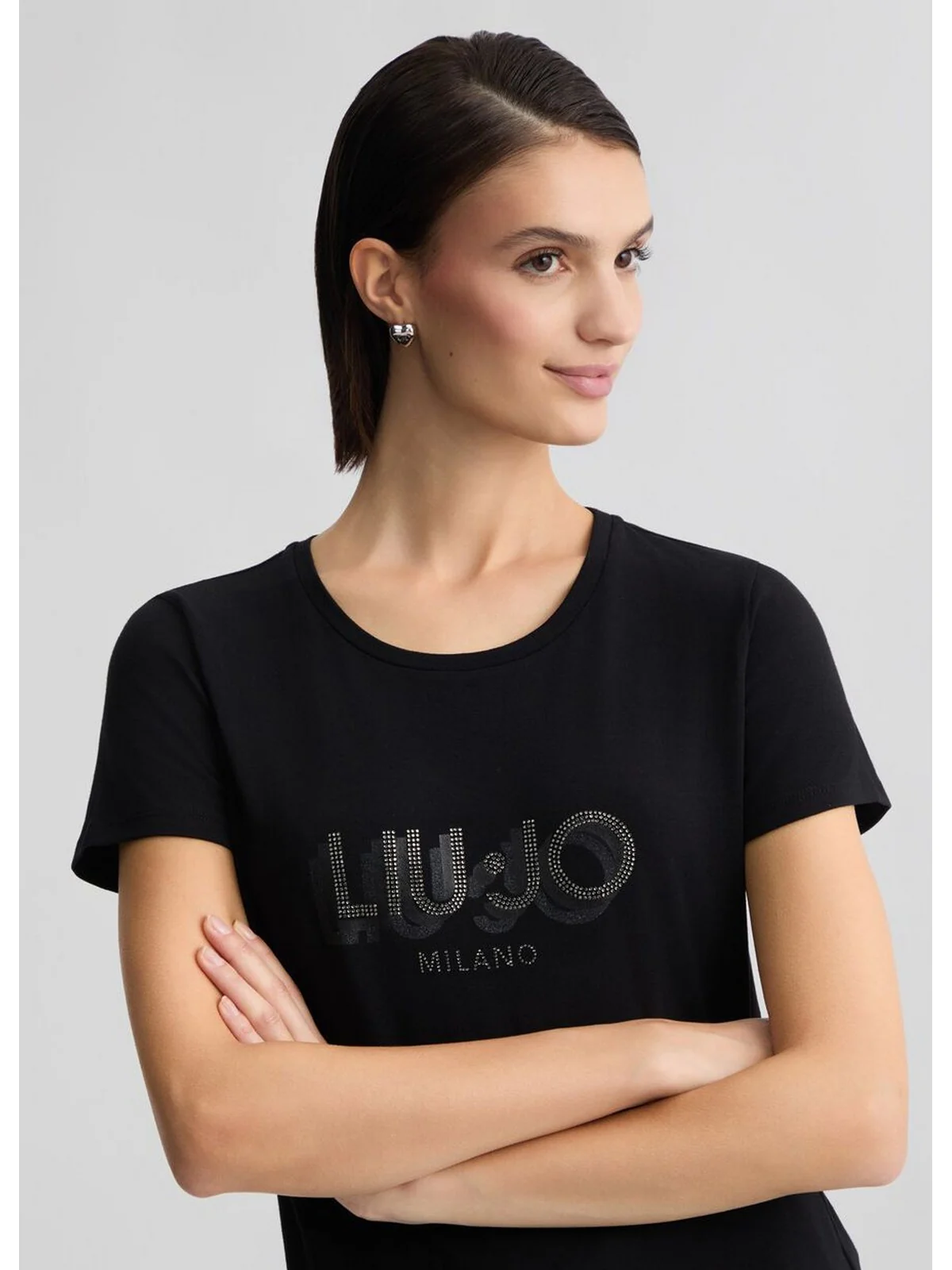 LIU JO SPORT T-shirt Donna  TA5214JS003 W9415 NERO/LIUJO - Image 5