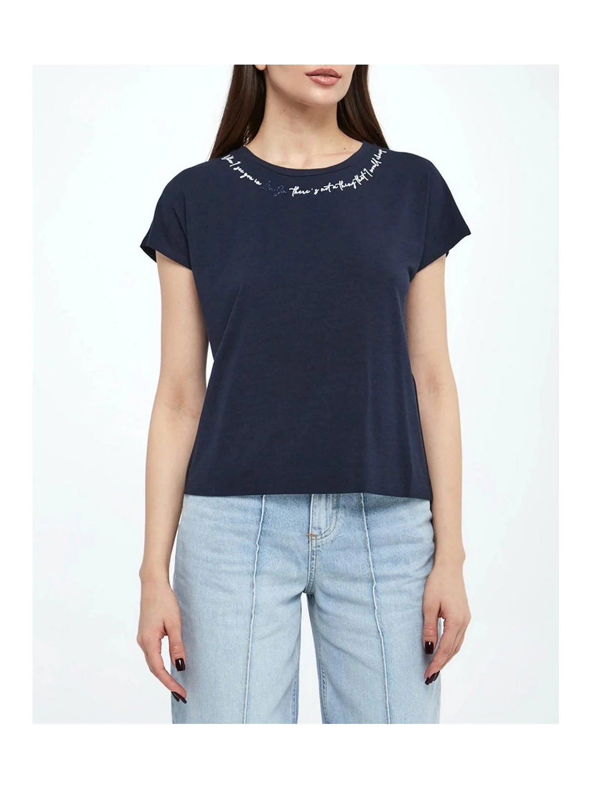 LIU JO SPORT T-shirt Donna  TA5268JS005 M9299 Nuit noir/LiuJo word - Image 2