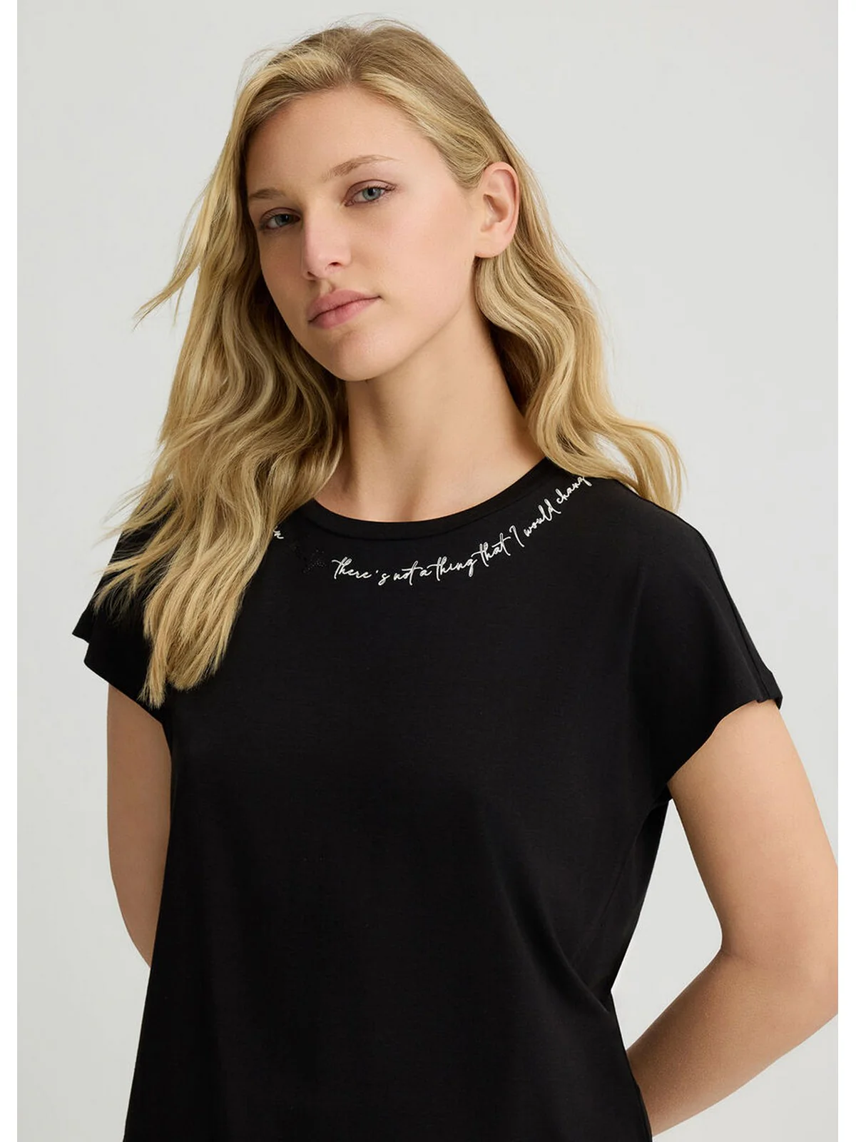 LIU JO SPORT T-shirt Donna TA5268JS005 M9300 Nero/LiuJo words - Image 3