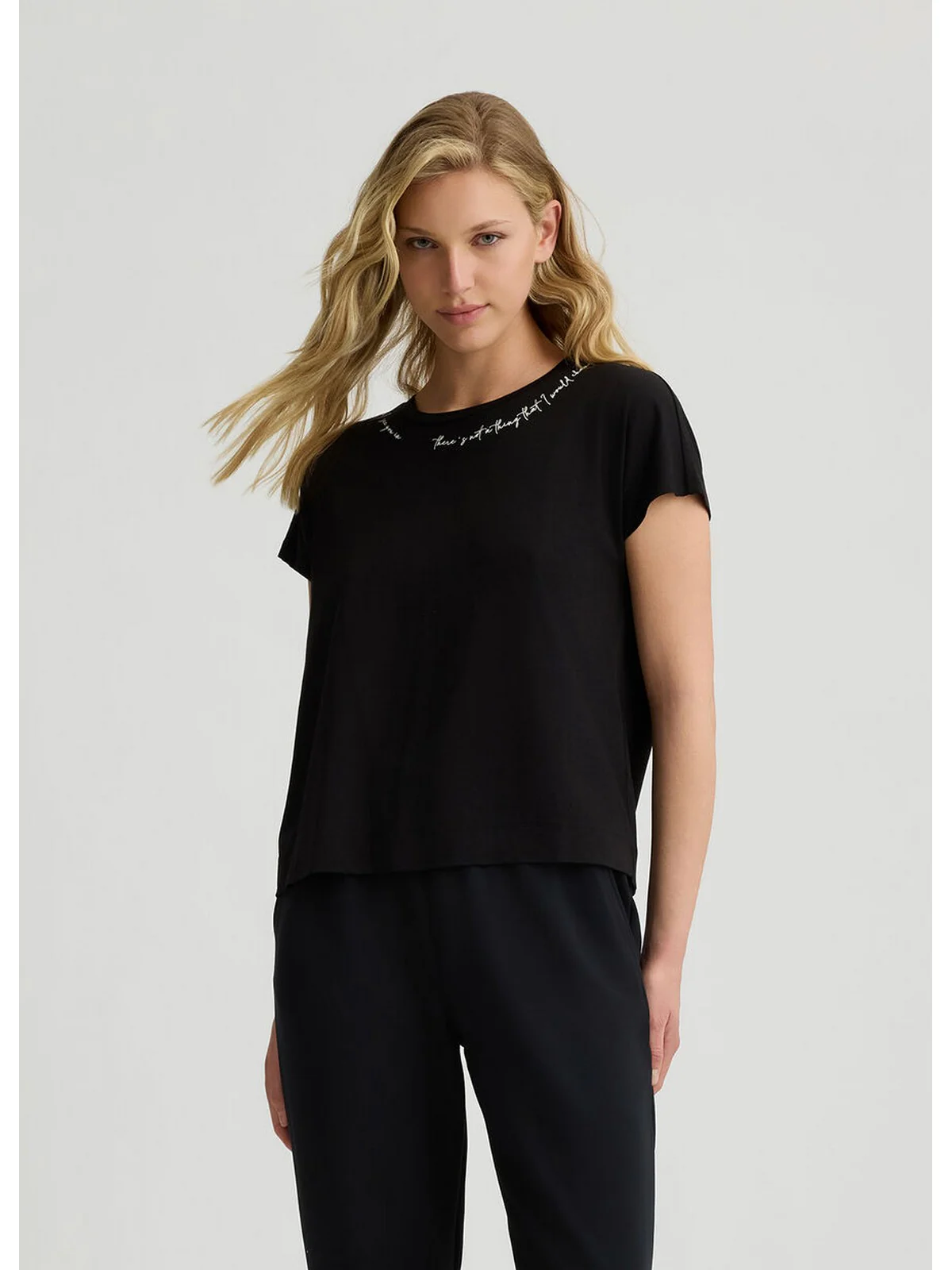 LIU JO SPORT T-shirt Donna TA5268JS005 M9300 Nero/LiuJo words - Image 5