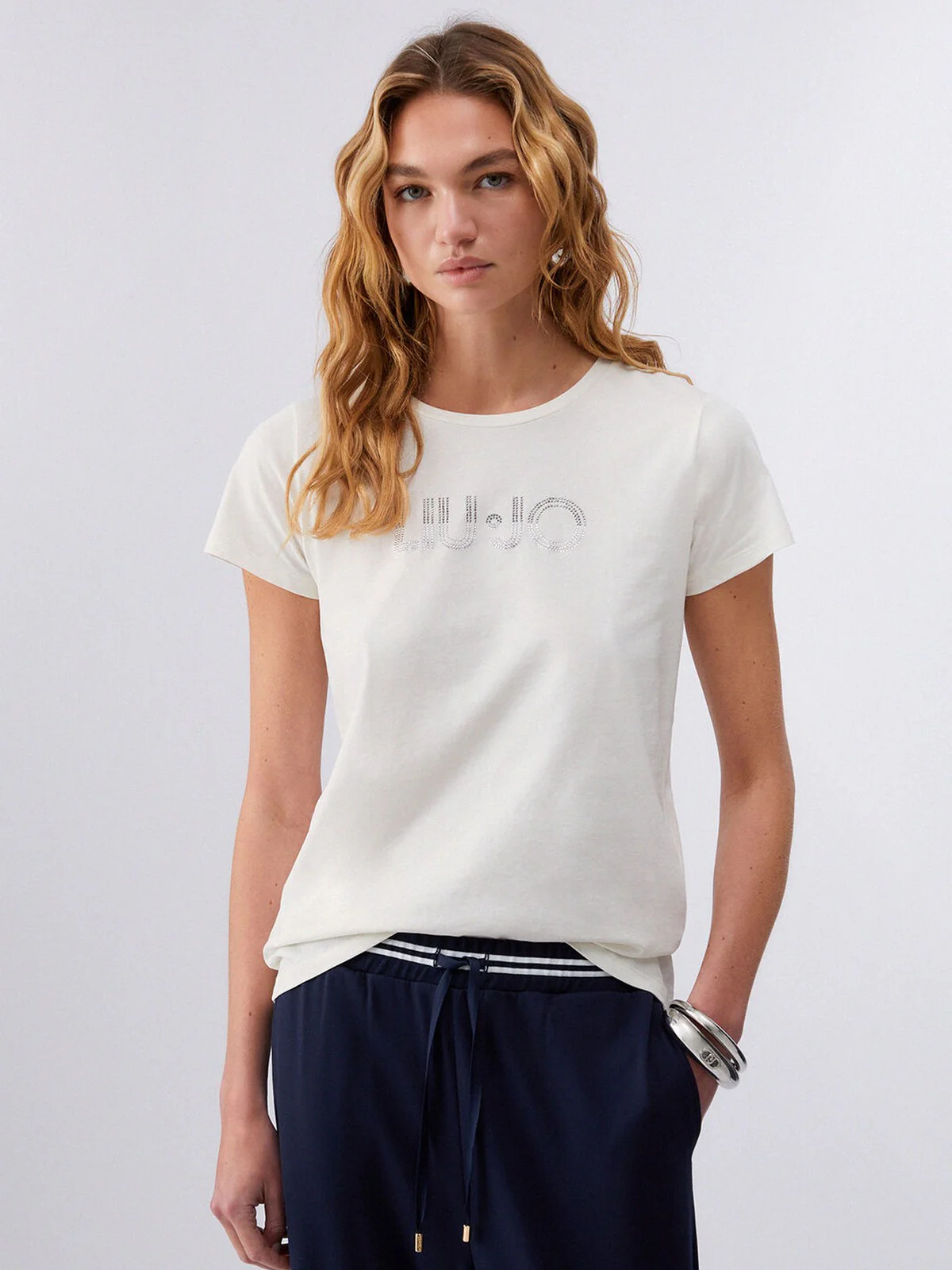 LIU JO SPORT T-shirt Donna  TA6056JS923 M9136 White milk/LiuJo - Image 3