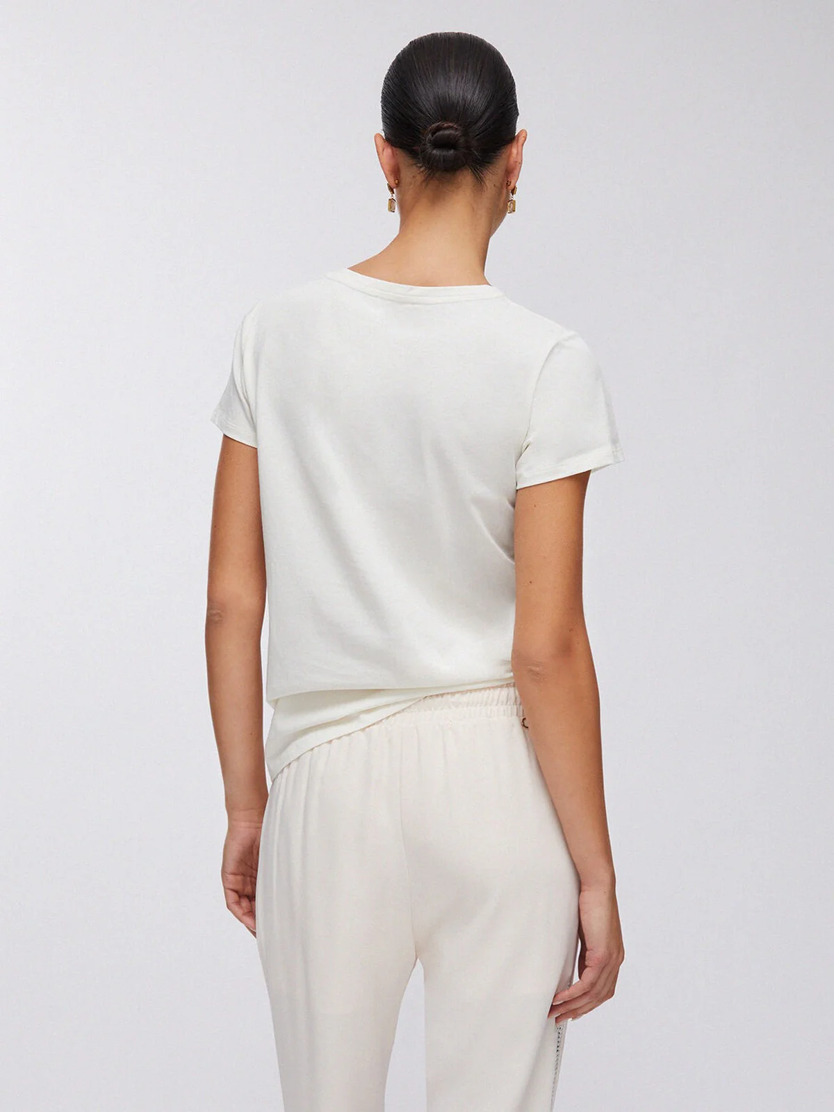 LIU JO SPORT T-shirt Donna  TA6056JS923 P9192 White milk/LJ strass - Image 3