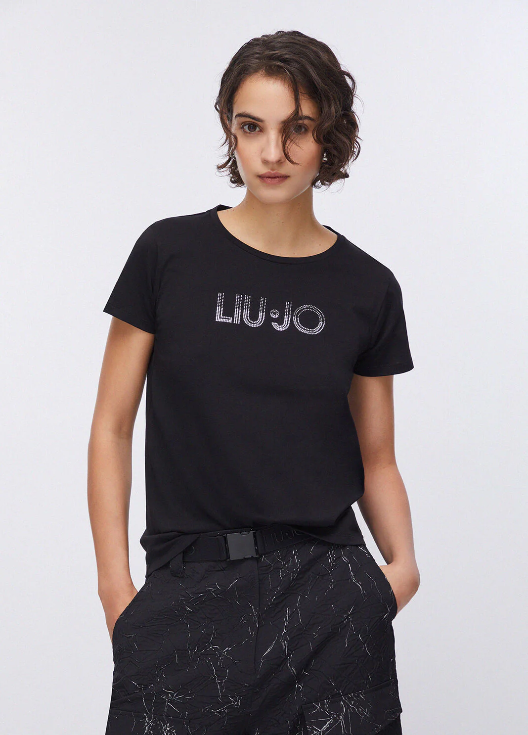 LIU JO SPORT T-shirt Donna  TA6056JS923 W9415 NERO/LIUJO - Image 3