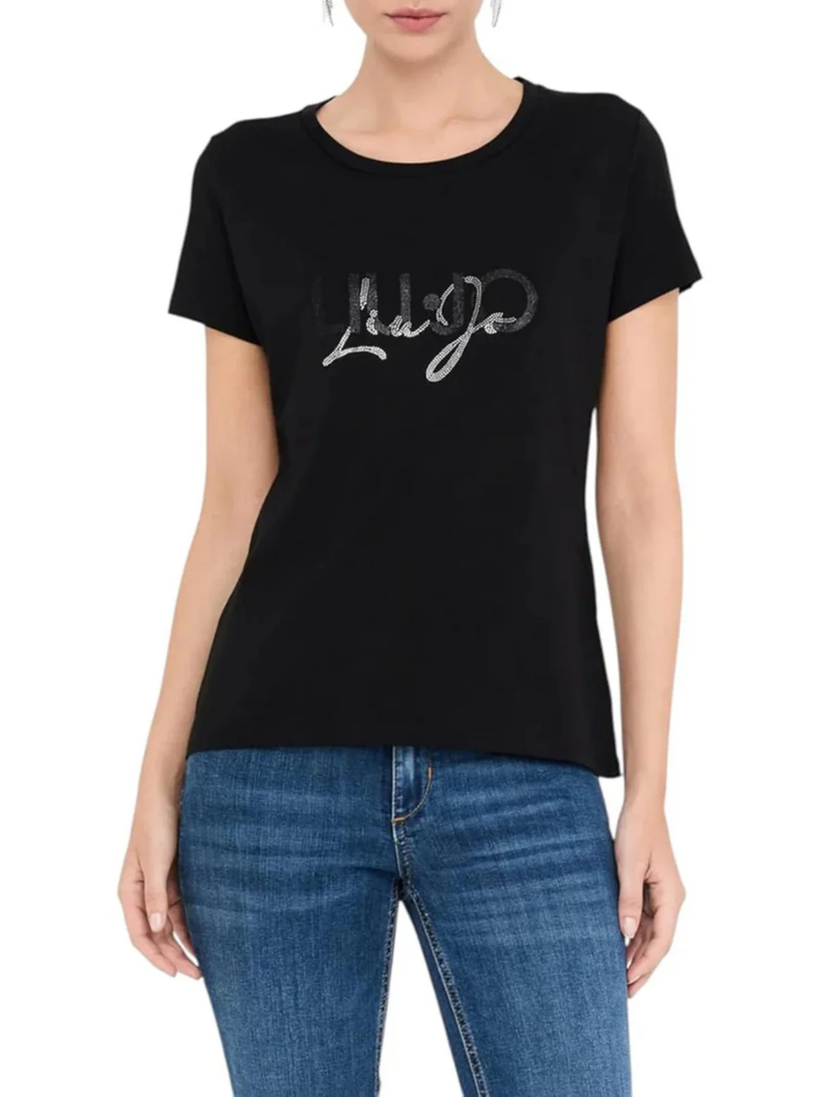 LIU JO SPORT T-shirt Donna  TF5287JS923 M9898 Nero/LiuJo doub - Image 2