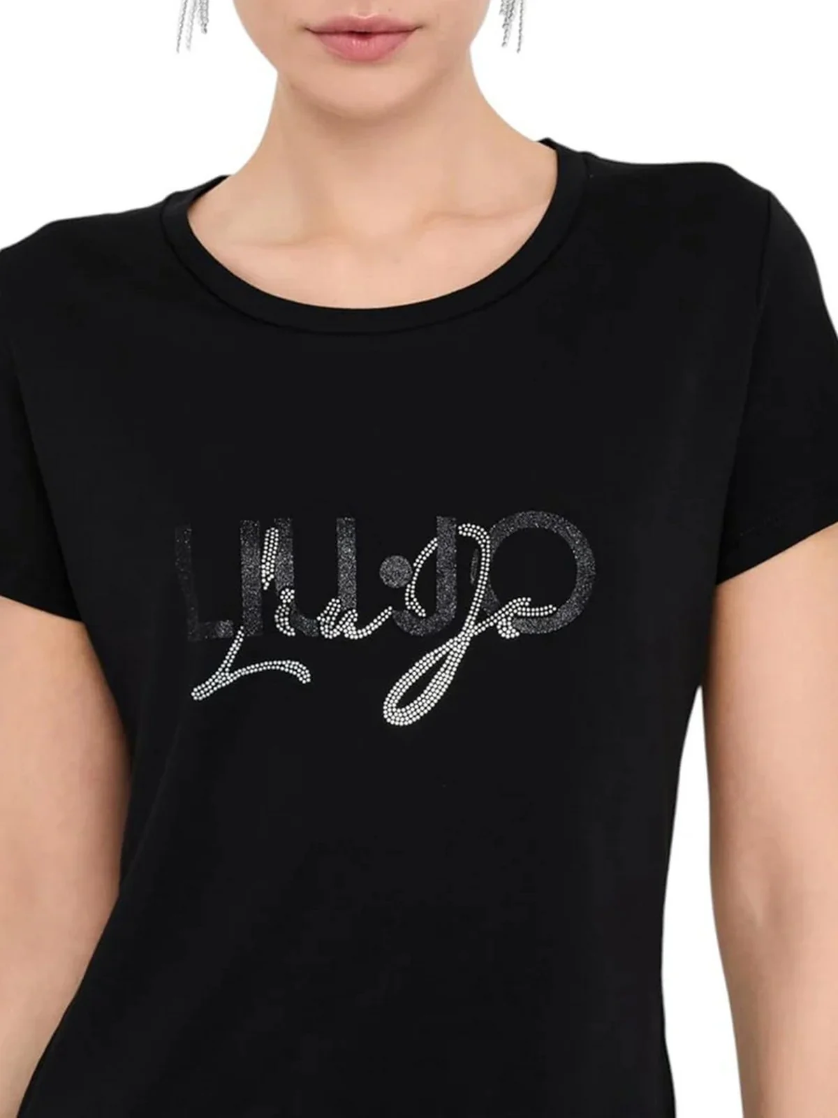 LIU JO SPORT T-shirt Donna  TF5287JS923 M9898 Nero/LiuJo doub - Image 4