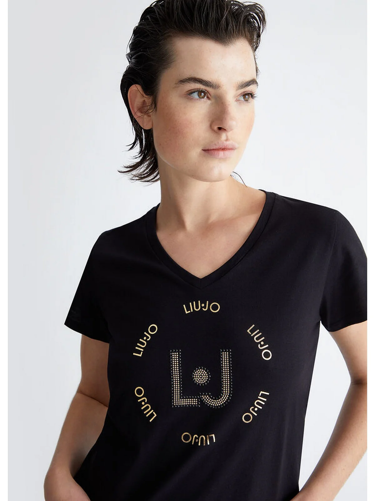 LIU JO SPORT T-Shirt e Polo Donna  TA4137J6040 U9958 Nero - Image 2