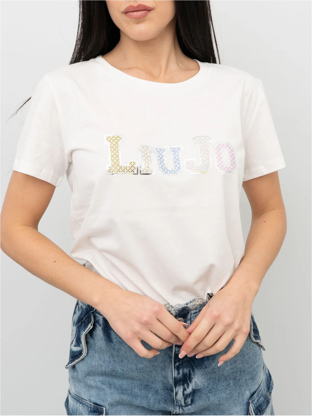 LIU JO SPORT T-Shirt e Polo Donna  TA4204JS923 10604 Avorio - Image 4