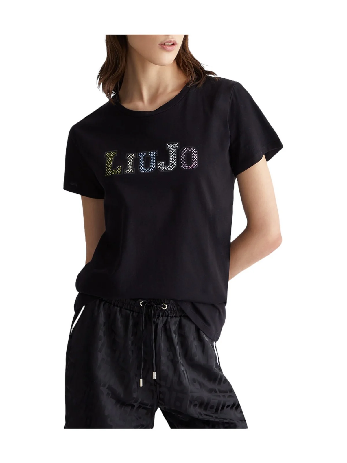 LIU JO SPORT T-Shirt e Polo Donna  TA4204JS923 22222 Nero - Image 2