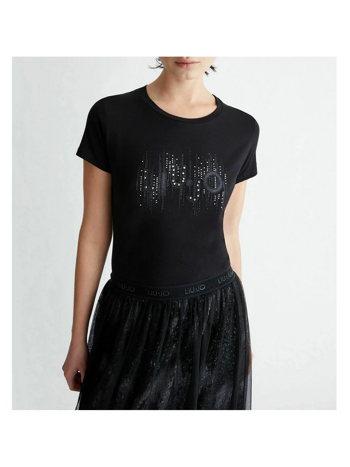 LIU JO SPORT T-Shirt e Polo Donna  TA4246JS003 22222 Nero - Image 2