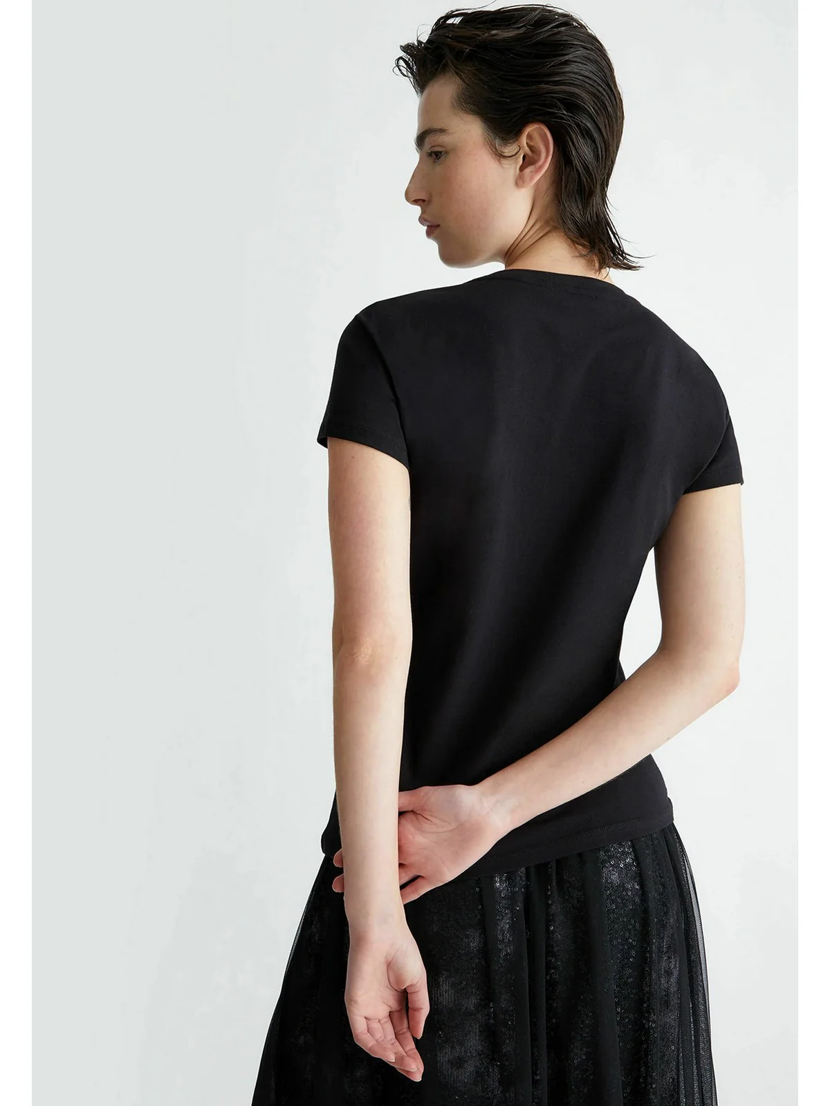 LIU JO SPORT T-Shirt e Polo Donna  TA4246JS003 22222 Nero - Image 3
