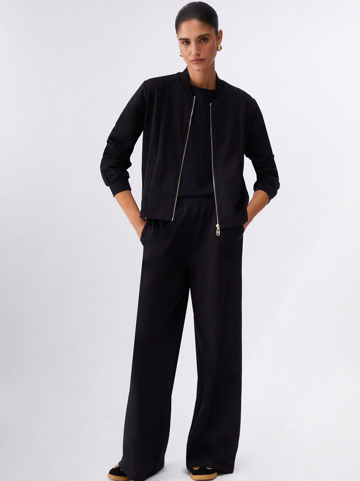 LIU JO SPORT Tuta Donna  TA6222FS090 22222 Nero - Image 4