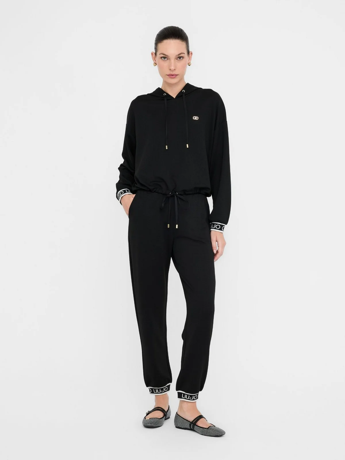 LIU JO SPORT Woven Pants Donna  TF5284J4747 R9342 Nero/nero lux - Image 2