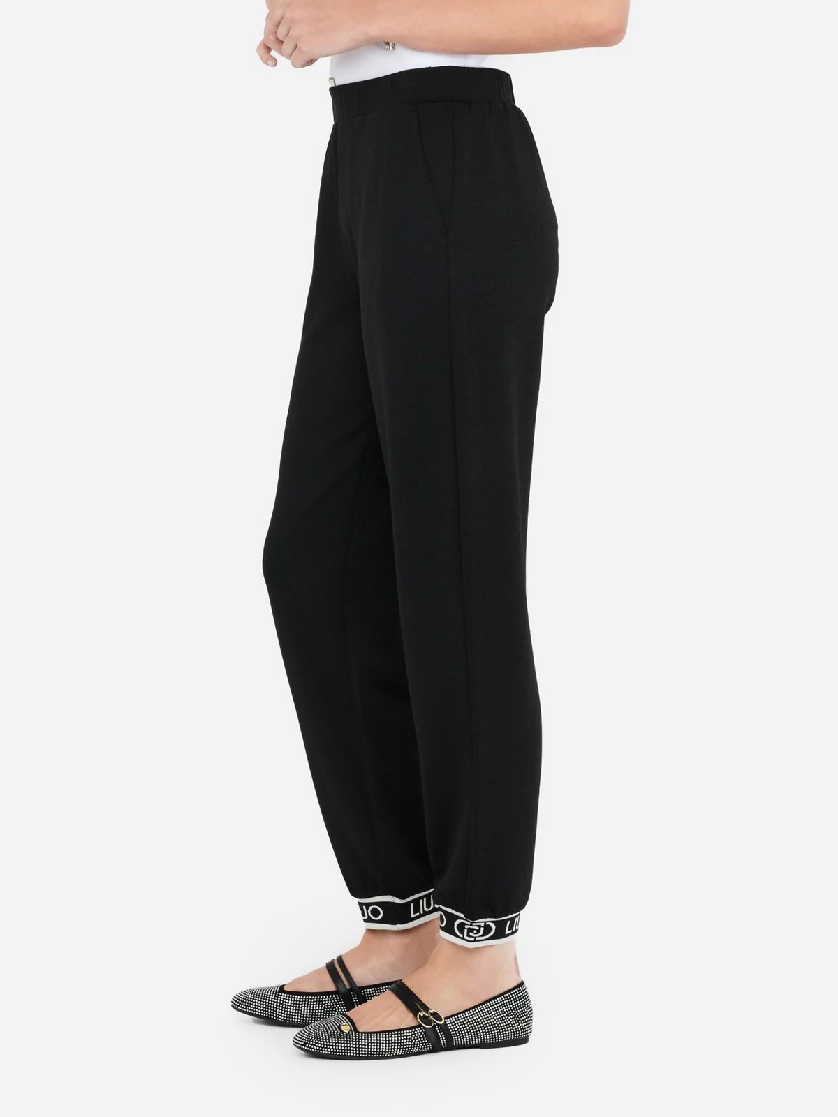 LIU JO SPORT Woven Pants Donna  TF5284J4747 R9342 Nero/nero lux - Image 4