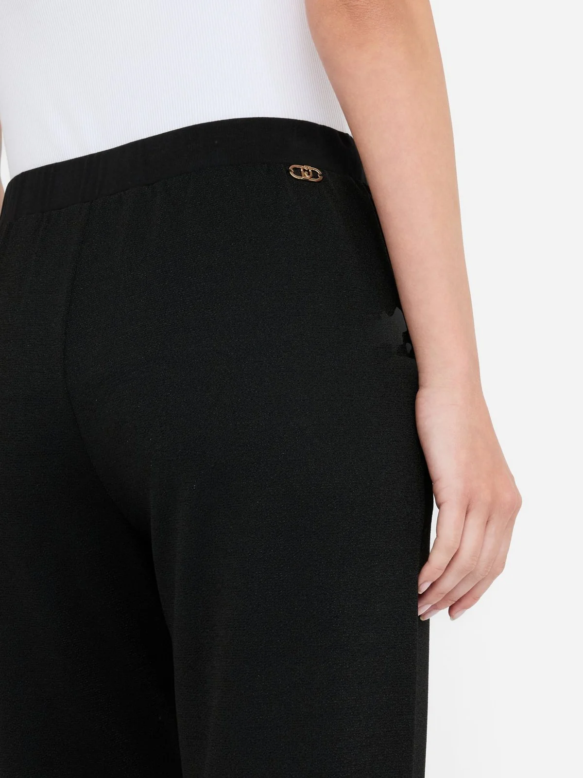 LIU JO SPORT Woven Pants Donna  TF5284J4747 R9342 Nero/nero lux - Image 5