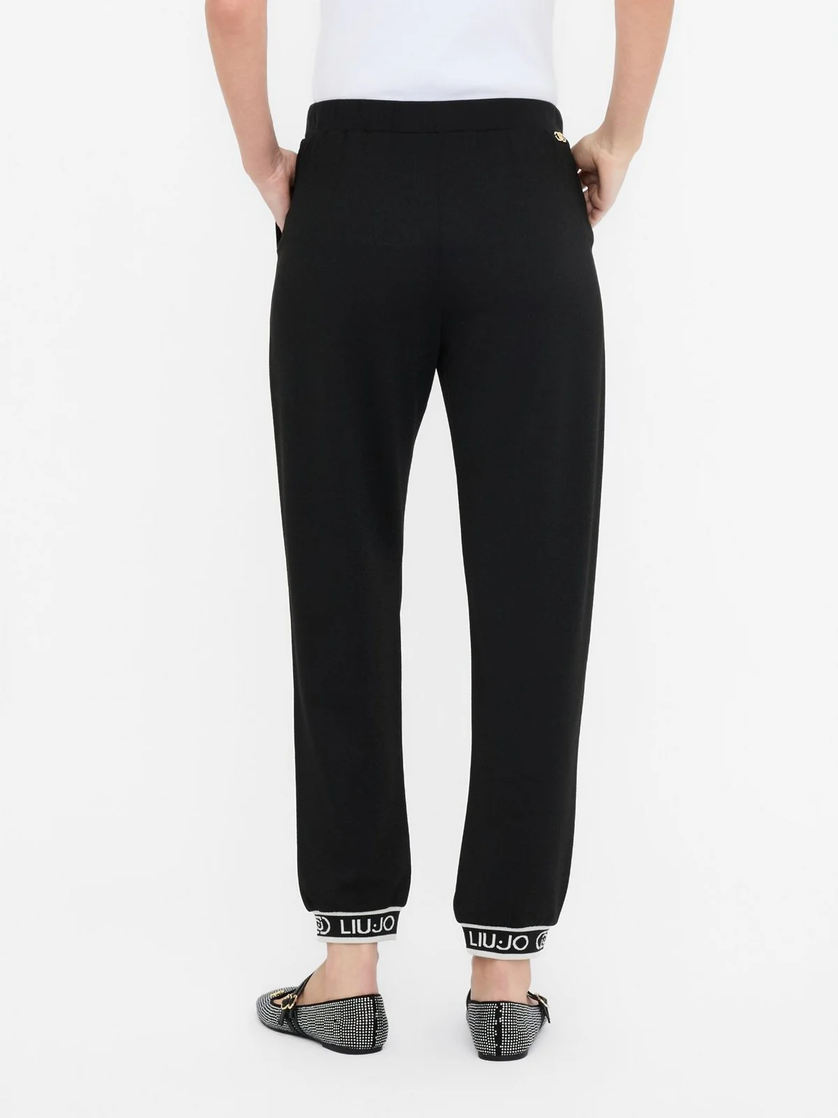 LIU JO SPORT Woven Pants Donna  TF5284J4747 R9342 Nero/nero lux - Image 6