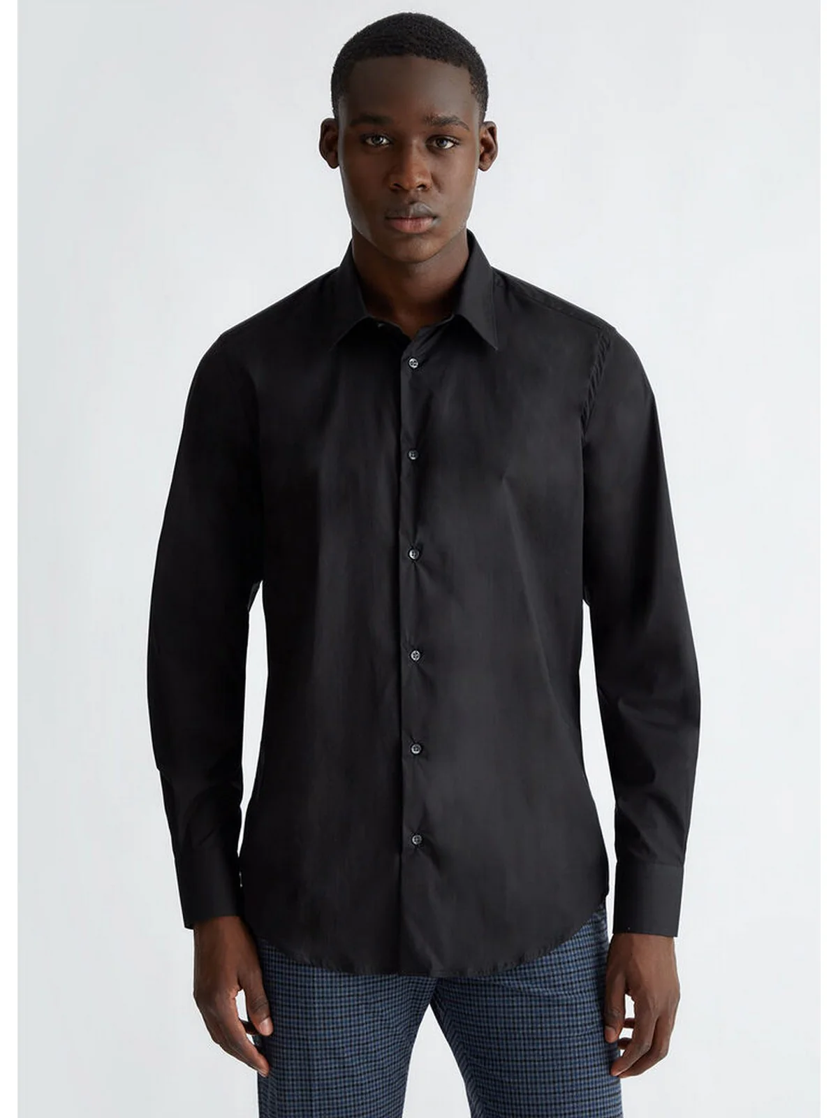 LIU JO UOMO Camicia Uomo QXX007T2662 22222 Nero - Image 4