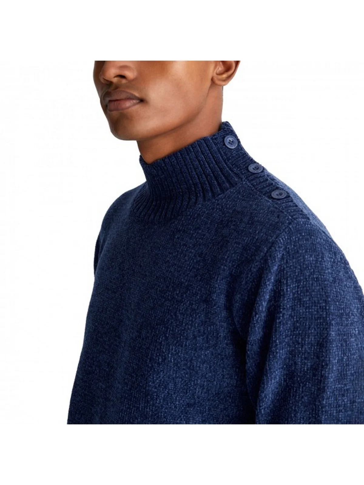 LIU JO UOMO Maglione Uomo  M223P202CINYBUTTON 711 Blu - Image 3