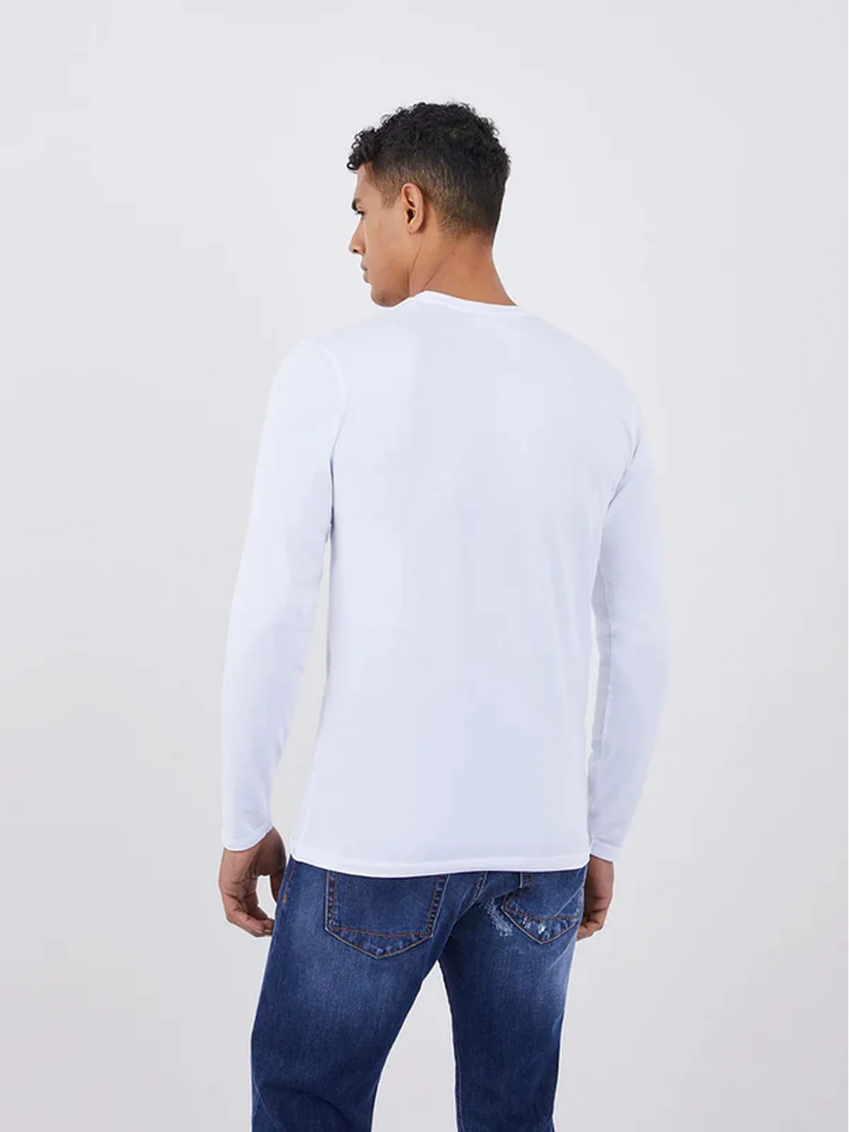 LIU JO UOMO T-Shirt e Polo Uomo  M000P204LONGLOGO 01 Bianco - Image 3