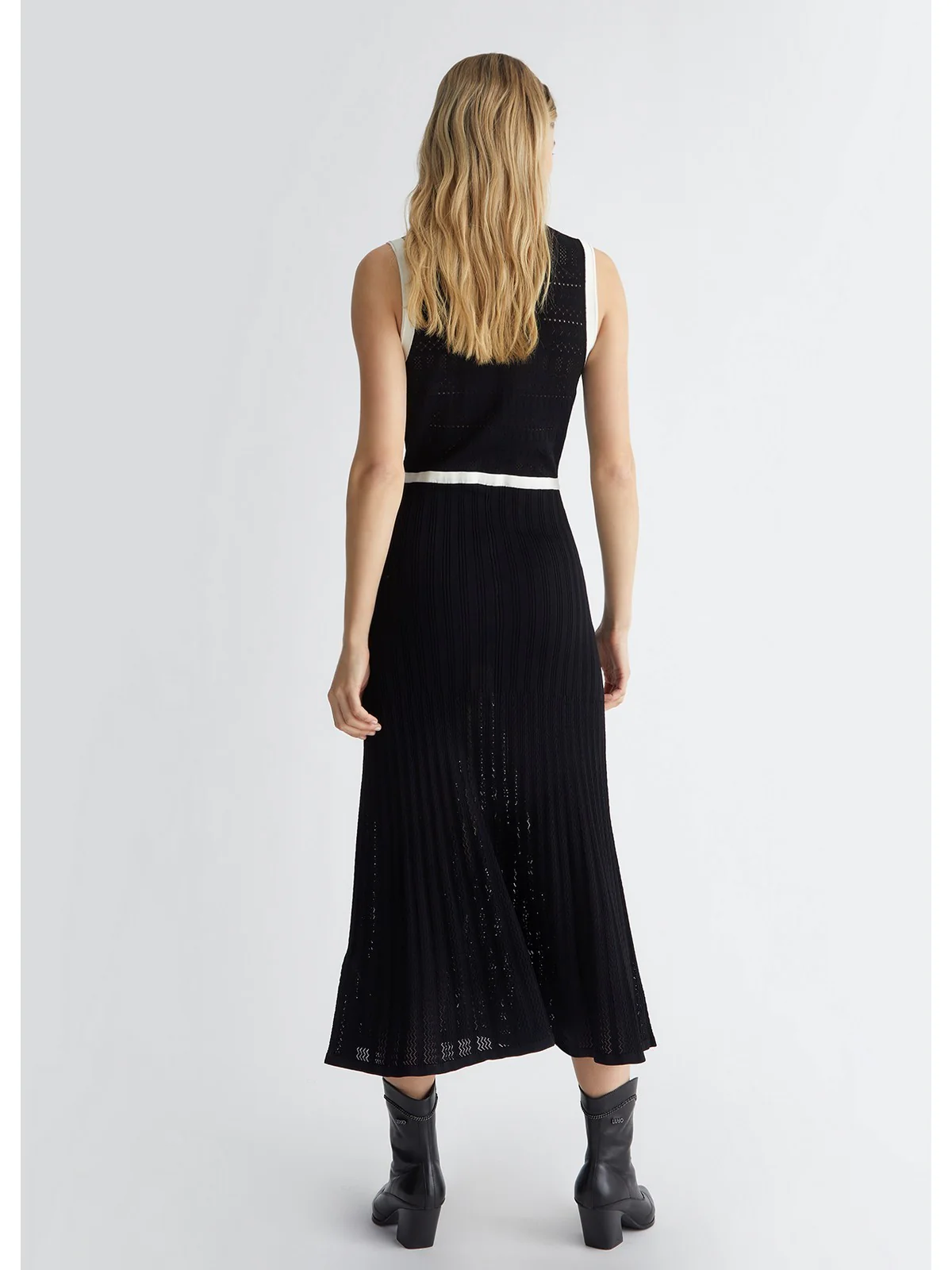 LIU JO WHITE Abito Donna  MA4057MS52N C3415 Nero - Image 3
