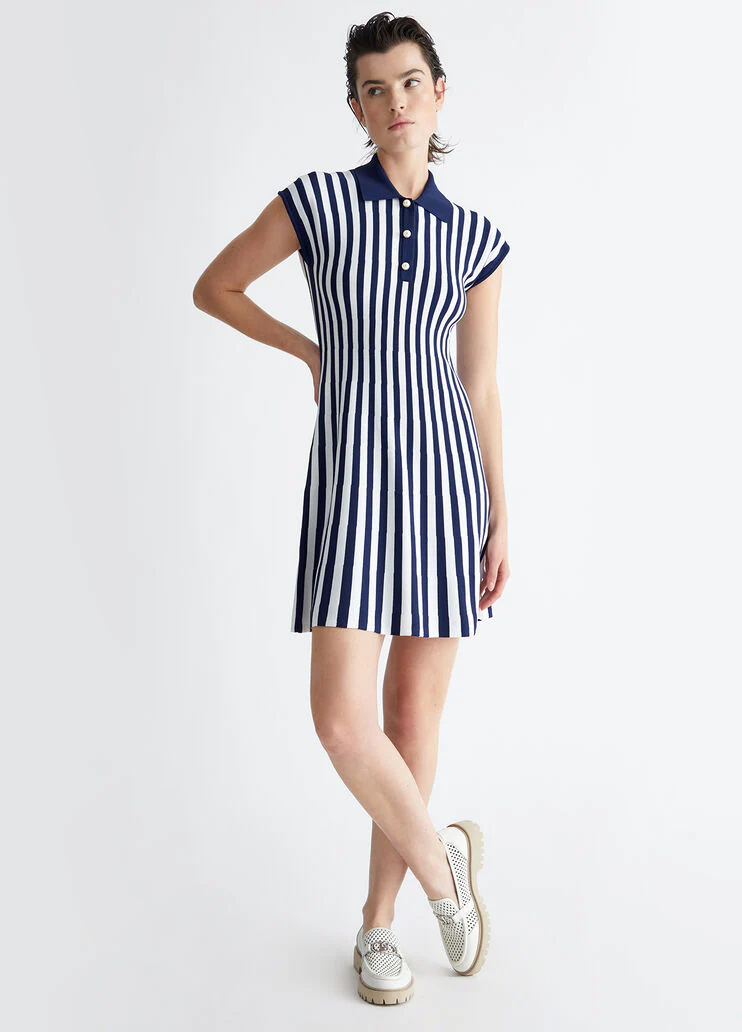 LIU JO WHITE Abito Donna  MA4136MS52N C3391 Blu - Image 4