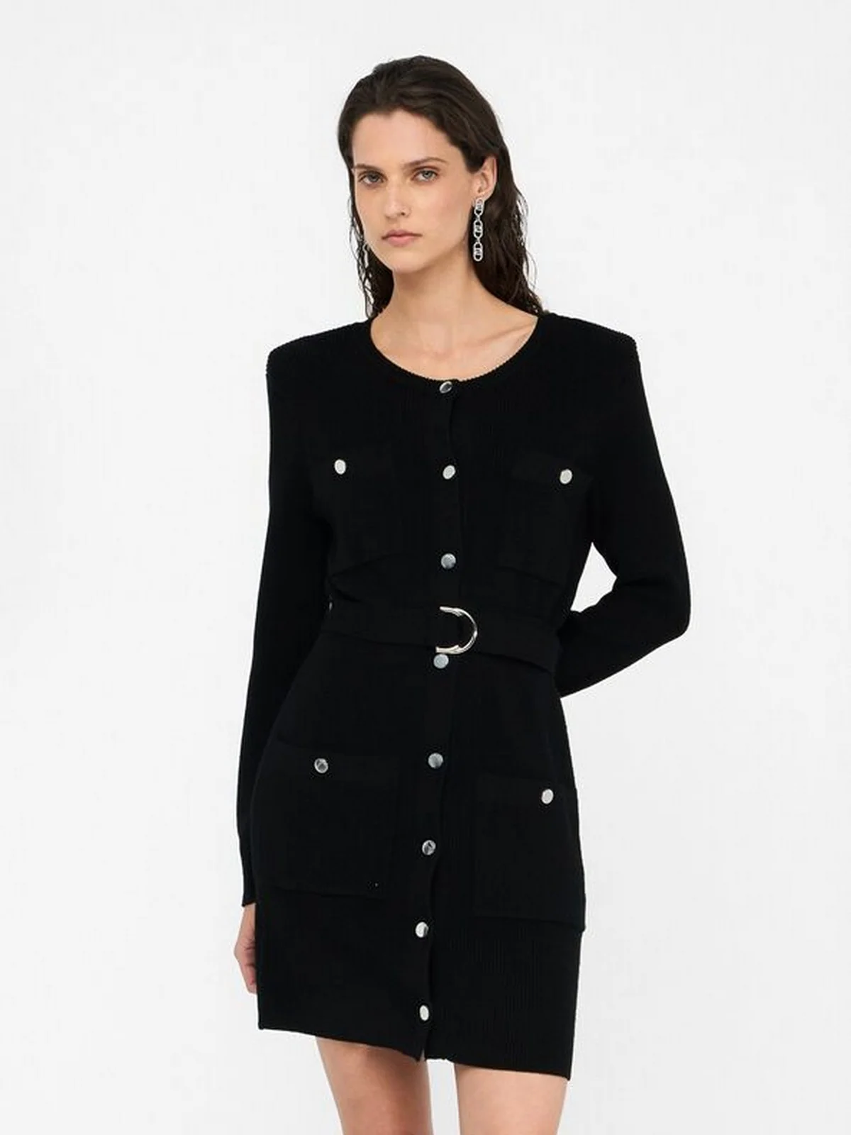 LIU JO WHITE Abito Donna  MF5371MS99E 22222 Nero - Image 5