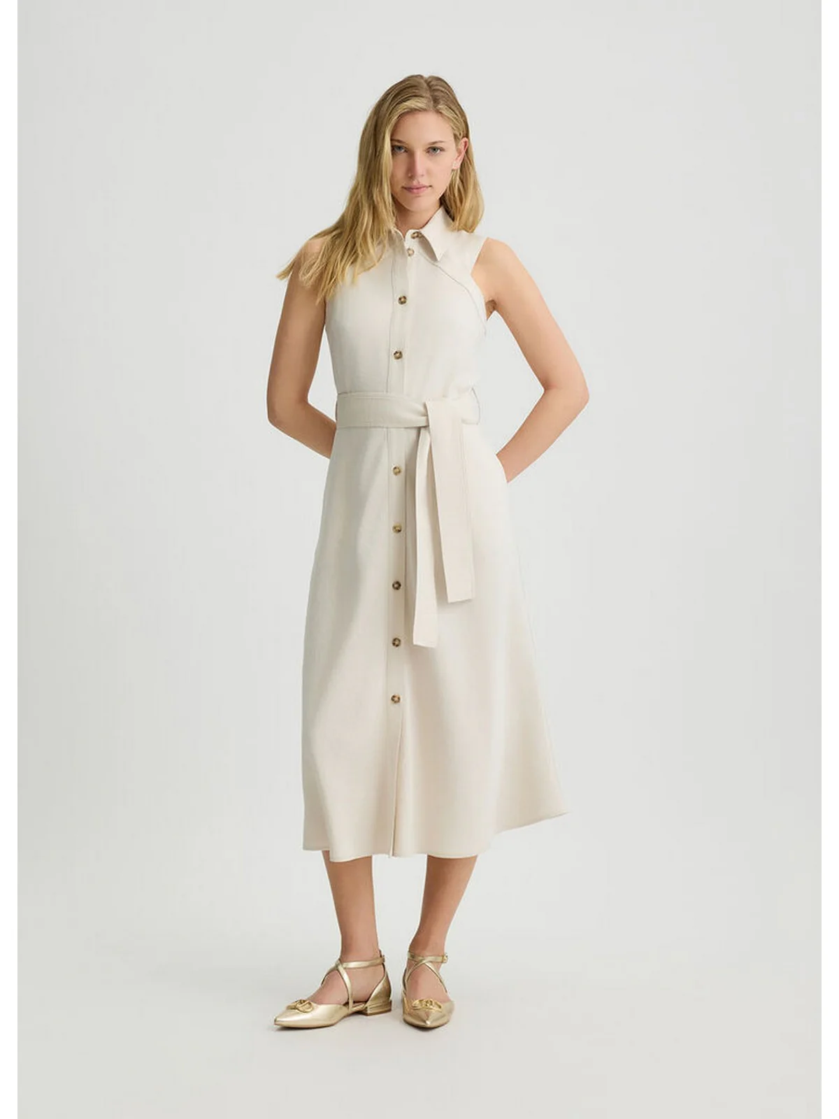 LIU JO WHITE Abito Donna  WA5421T3406 20304 Beige - Image 3