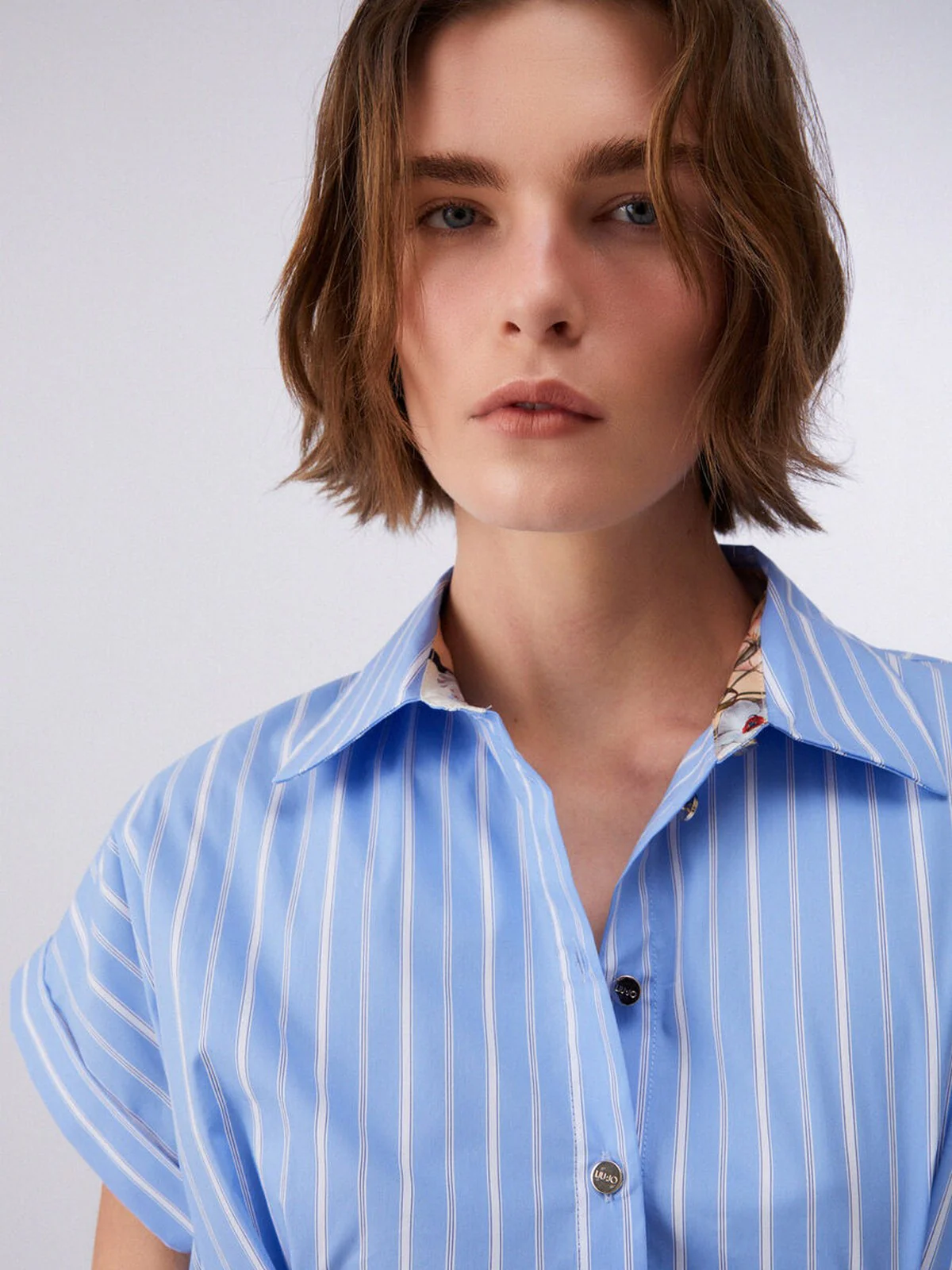 LIU JO WHITE Abito Donna WA6344T2555 P9547 Blu str/bloom.small - Image 3