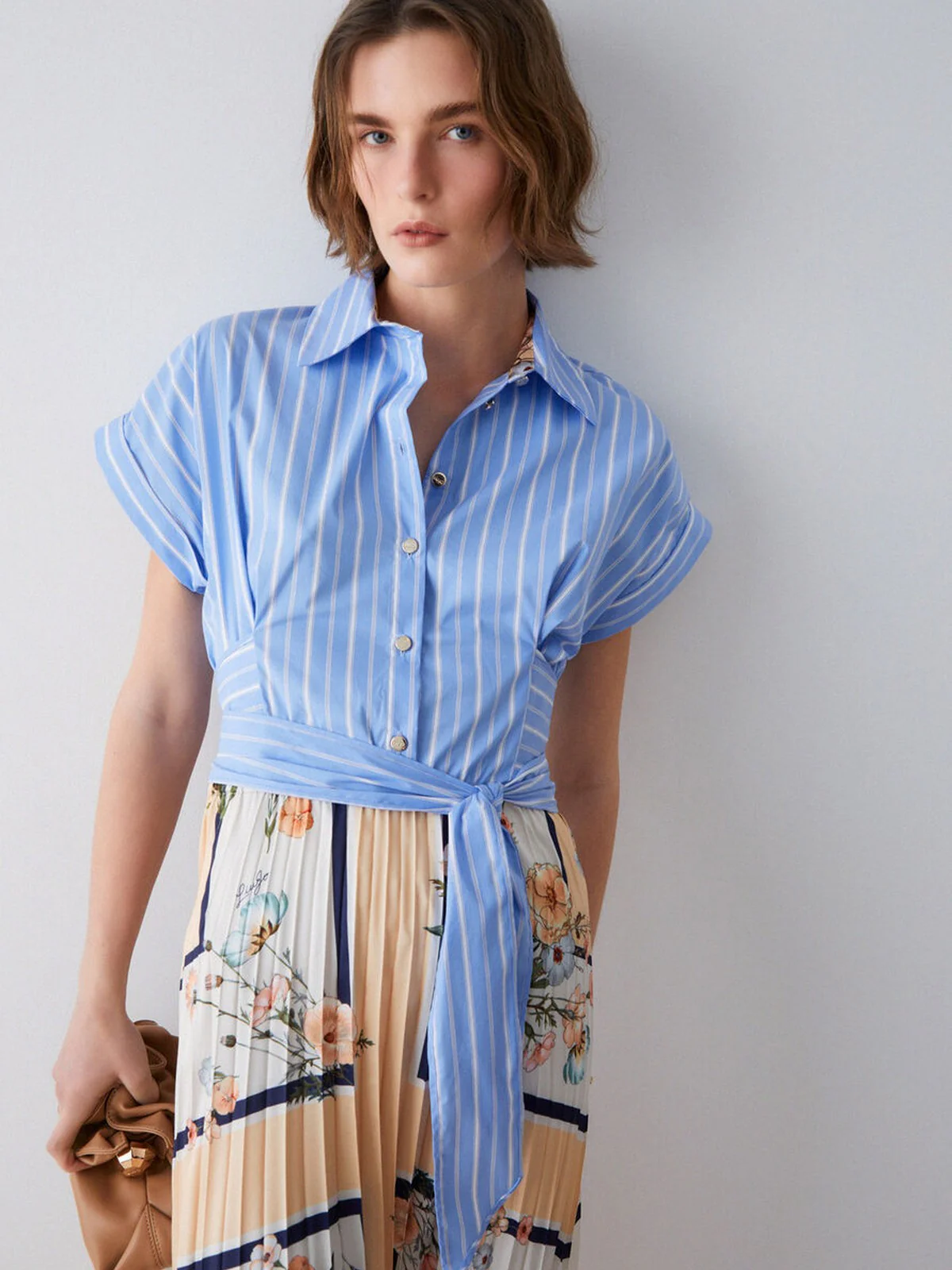 LIU JO WHITE Abito Donna WA6344T2555 P9547 Blu str/bloom.small - Image 5