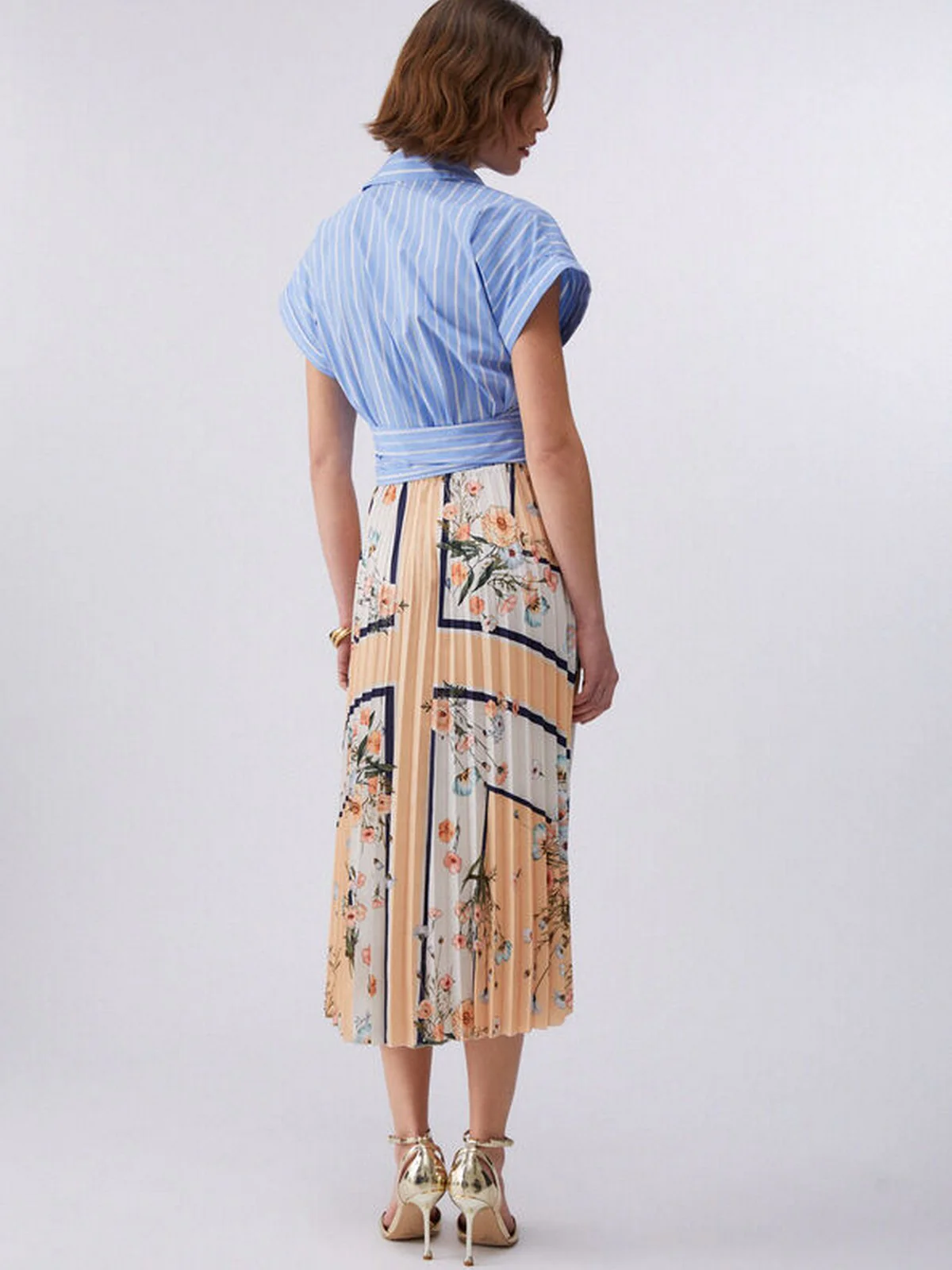 LIU JO WHITE Abito Donna WA6344T2555 P9547 Blu str/bloom.small - Image 6