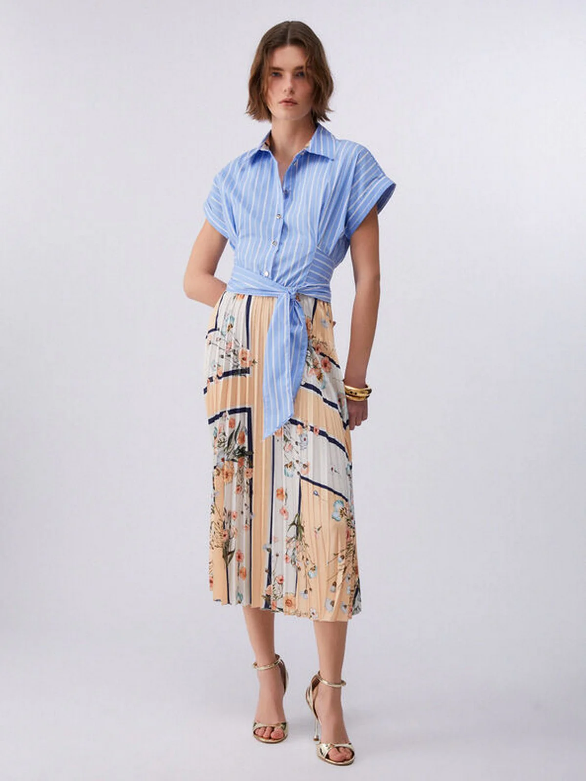 LIU JO WHITE Abito Donna WA6344T2555 P9547 Blu str/bloom.small - Image 7