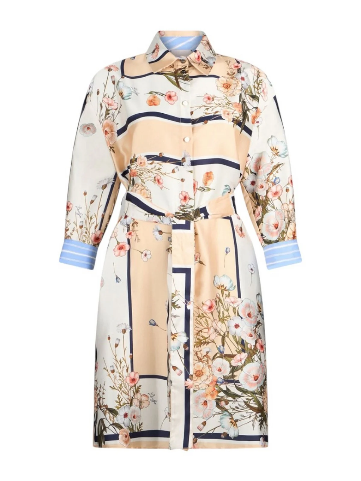 LIU JO WHITE Abito Donna WA6507T2555 P9547 Blu str/bloom.small