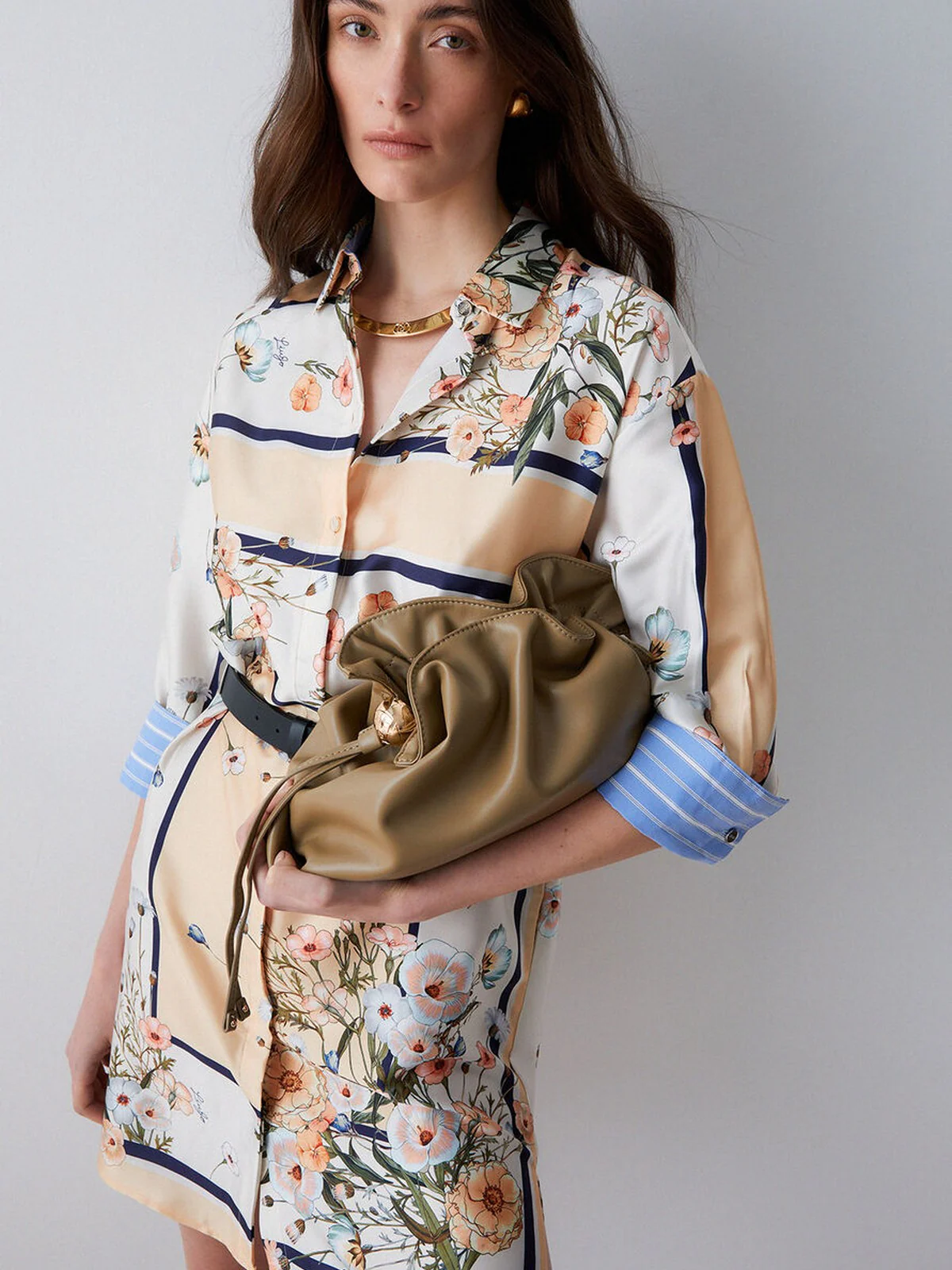 LIU JO WHITE Abito Donna WA6507T2555 P9547 Blu str/bloom.small - Image 5