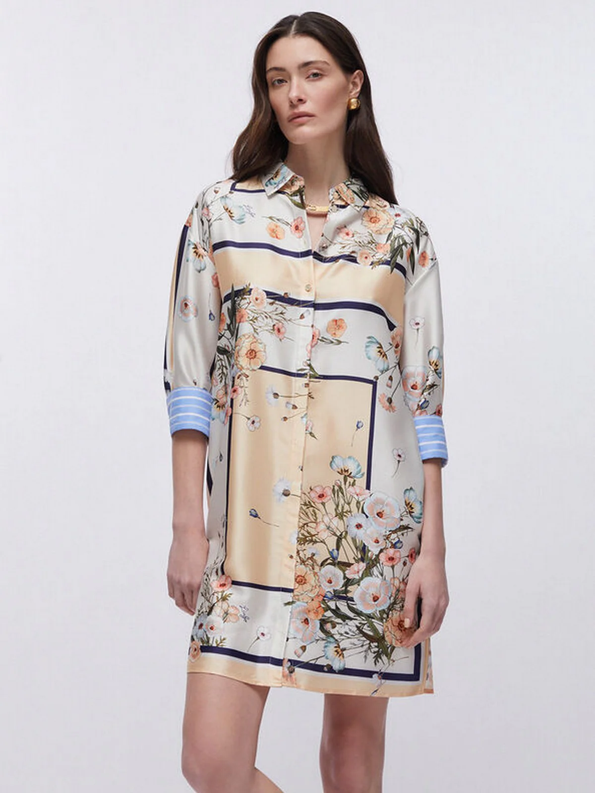 LIU JO WHITE Abito Donna WA6507T2555 P9547 Blu str/bloom.small - Image 7